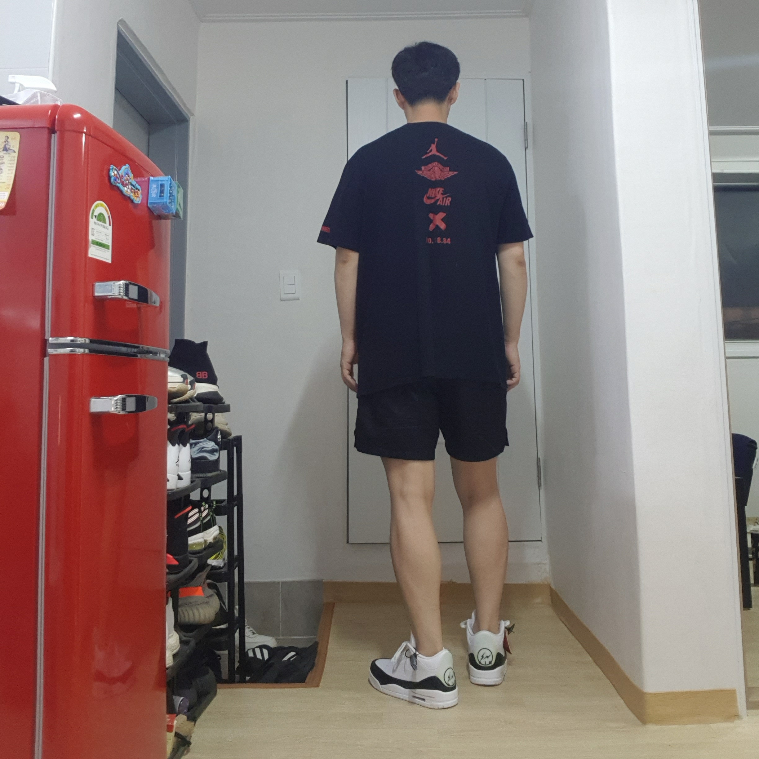Jordan 3 x Fragment Retro SP White Black 착용 스타일