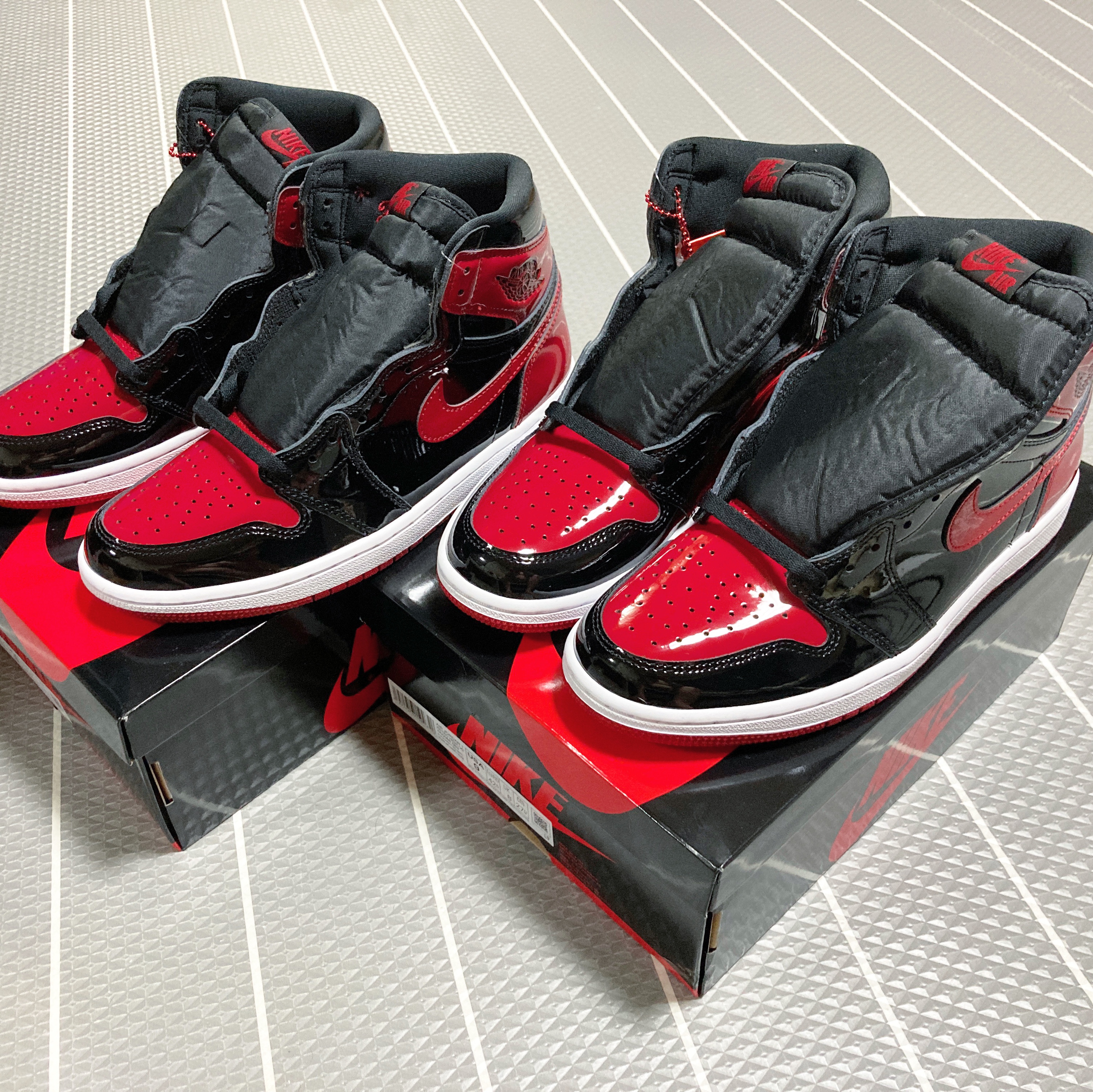 Jordan 1 Retro High OG Patent Bred 착용 스타일