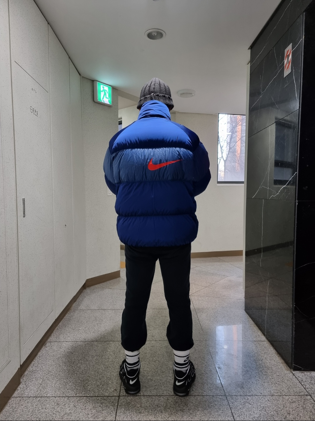 Nike Air More Uptempo Black White 2020 착용 스타일