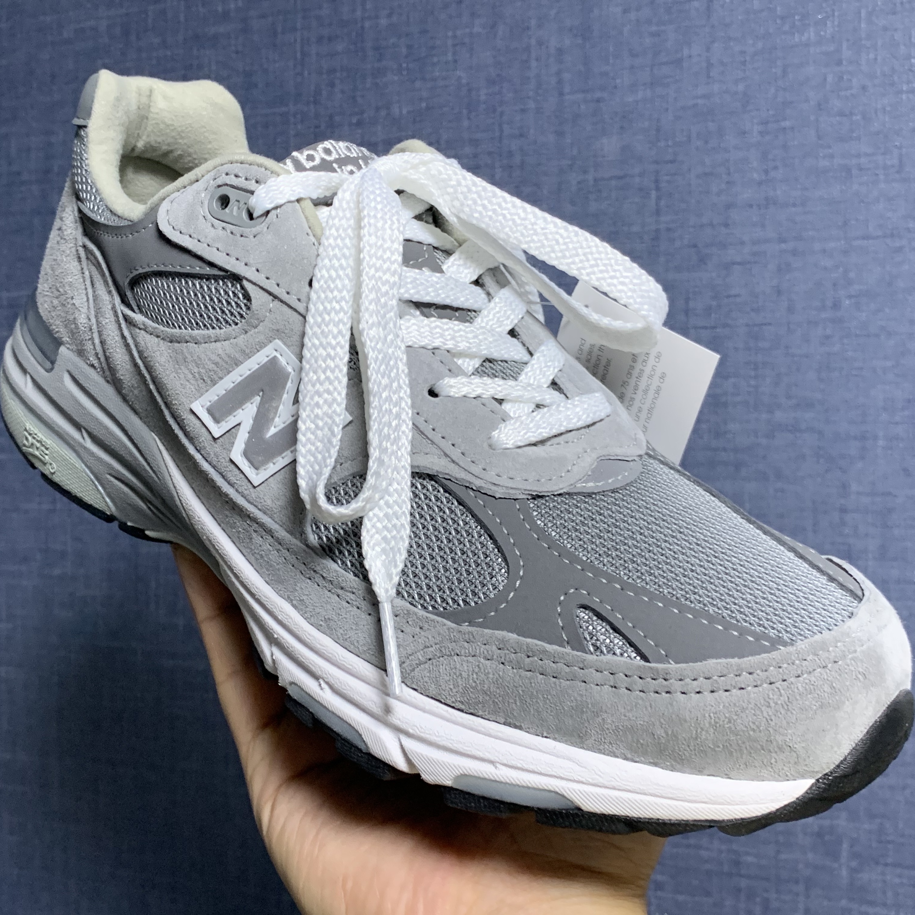 (W) New Balance 993 Made in USA Grey - B Standard 착용 스타일 - 1