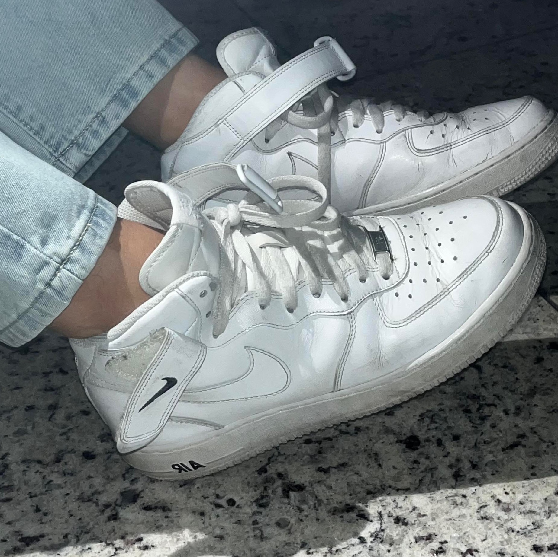 Nike Air Force 1 Mid '07 White 착용 스타일