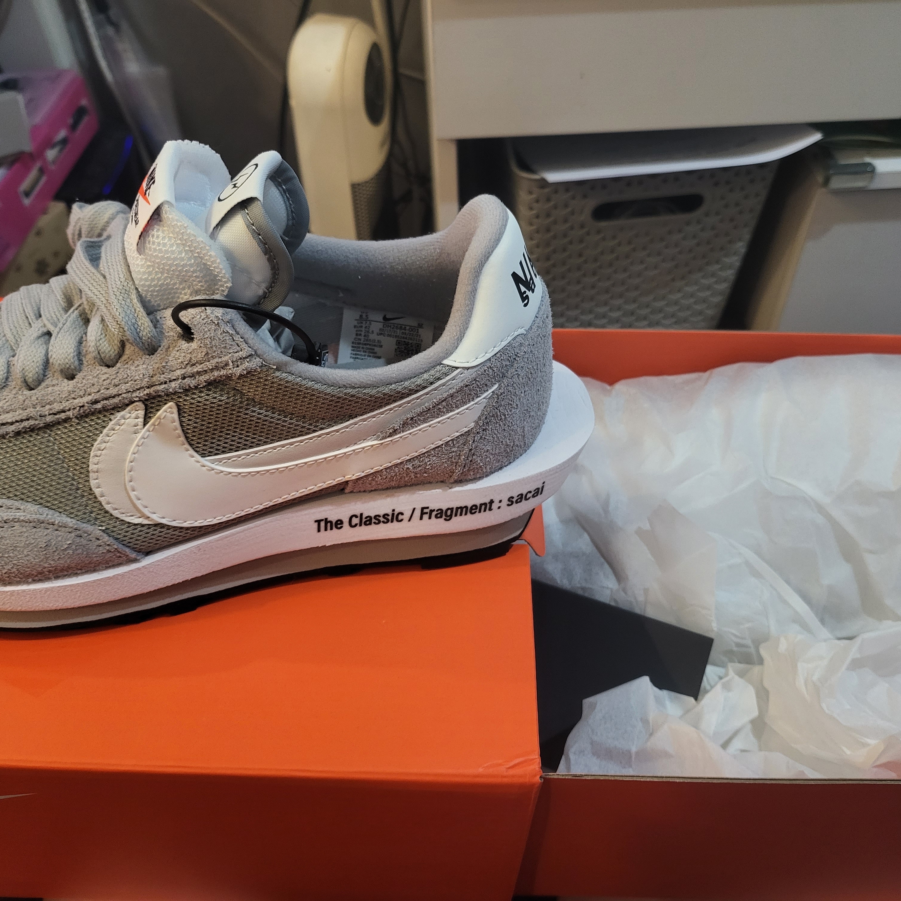 Nike x Sacai x Fragment LDWaffle Light Smoke Grey 착용 스타일