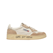 Autry Medalist Low Leather Suede Sneakers Game Set Match White