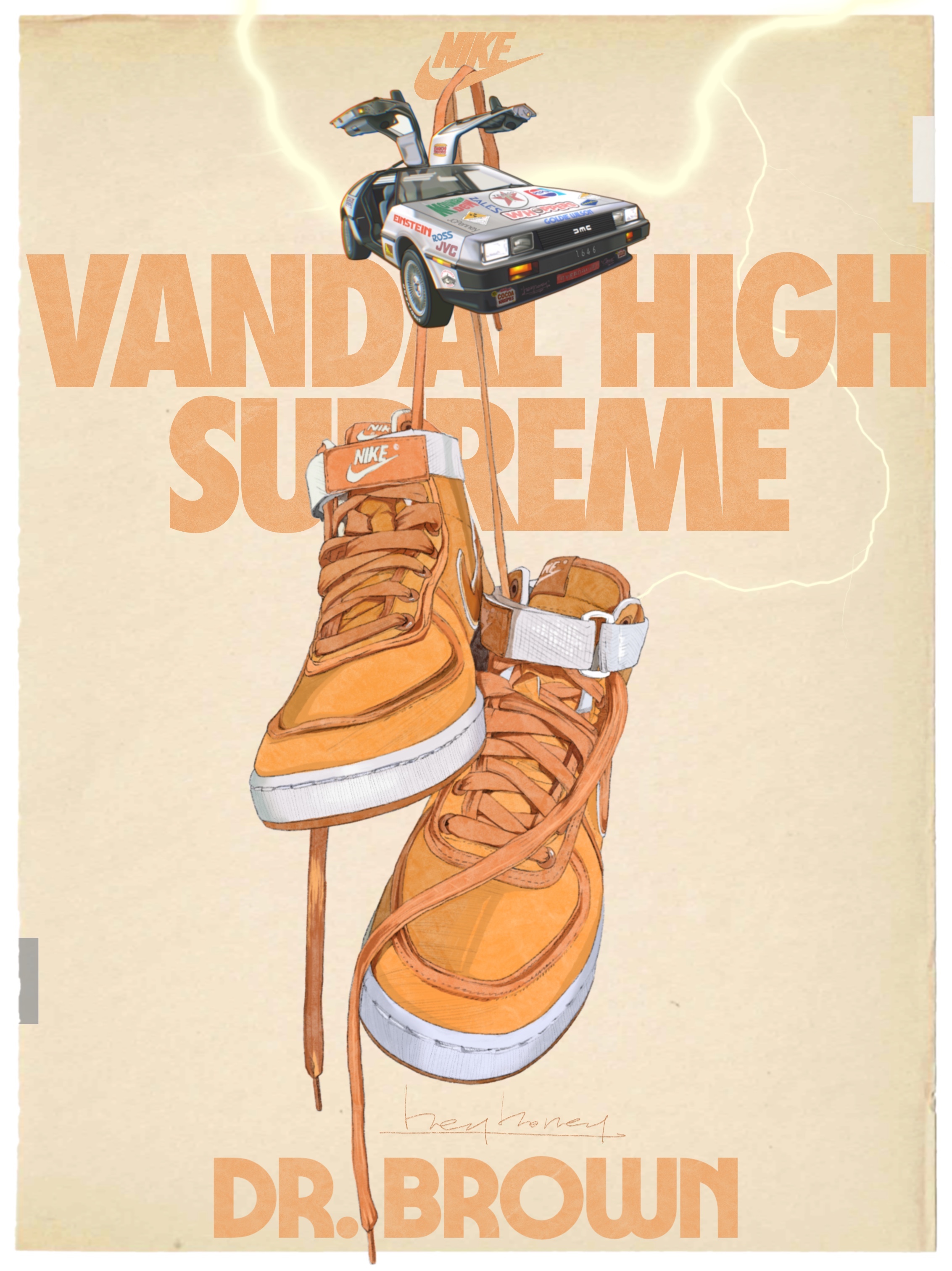 Nike Vandal High Supreme Doc Brown 착용 스타일 - 1