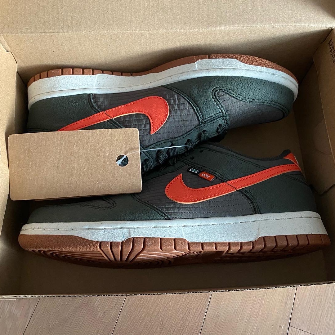 (GS) Nike Dunk Low SE Next Nature Sequoia Olive 착용 스타일 - 2