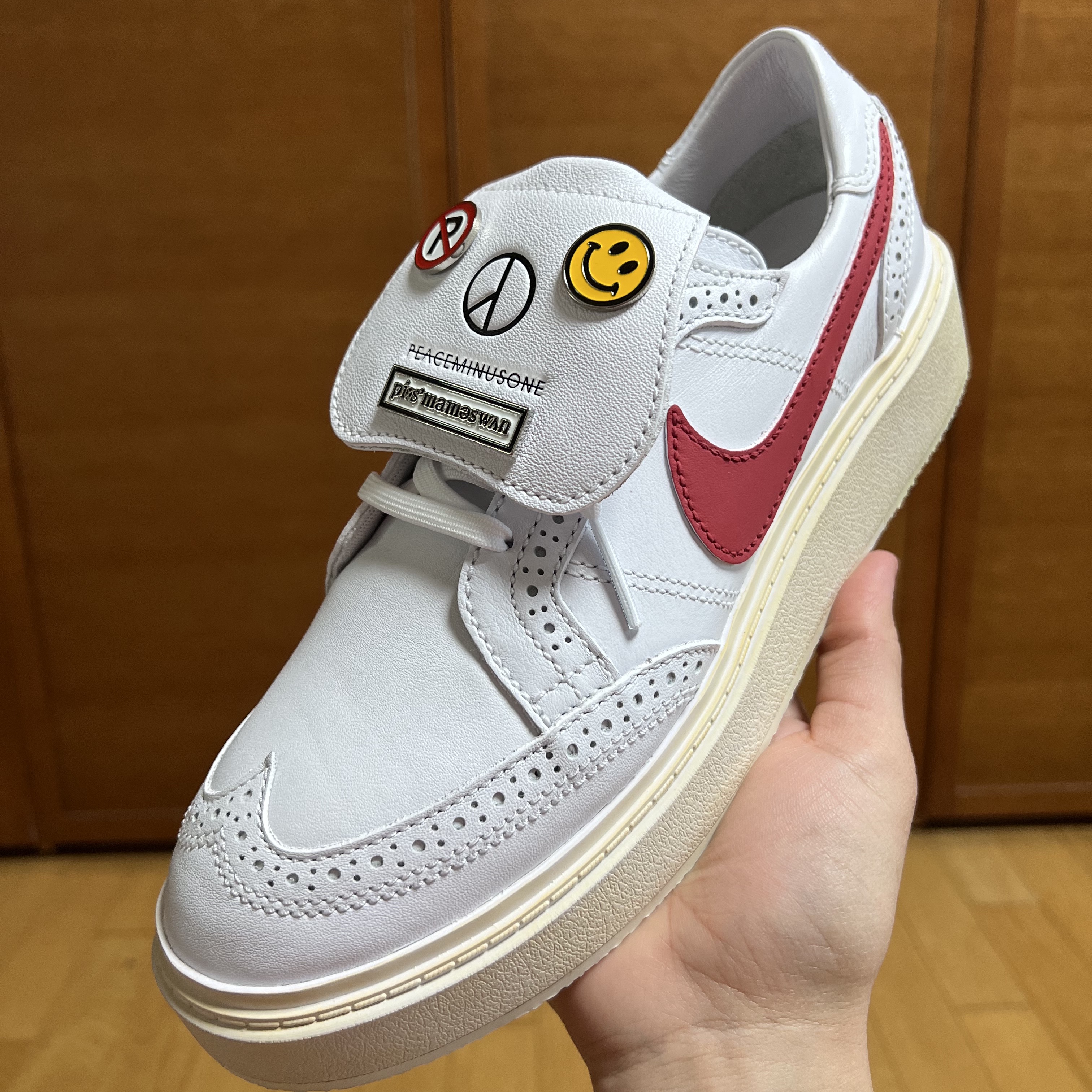 Nike x Peaceminusone Kwondo1 White 착용 스타일 - 3