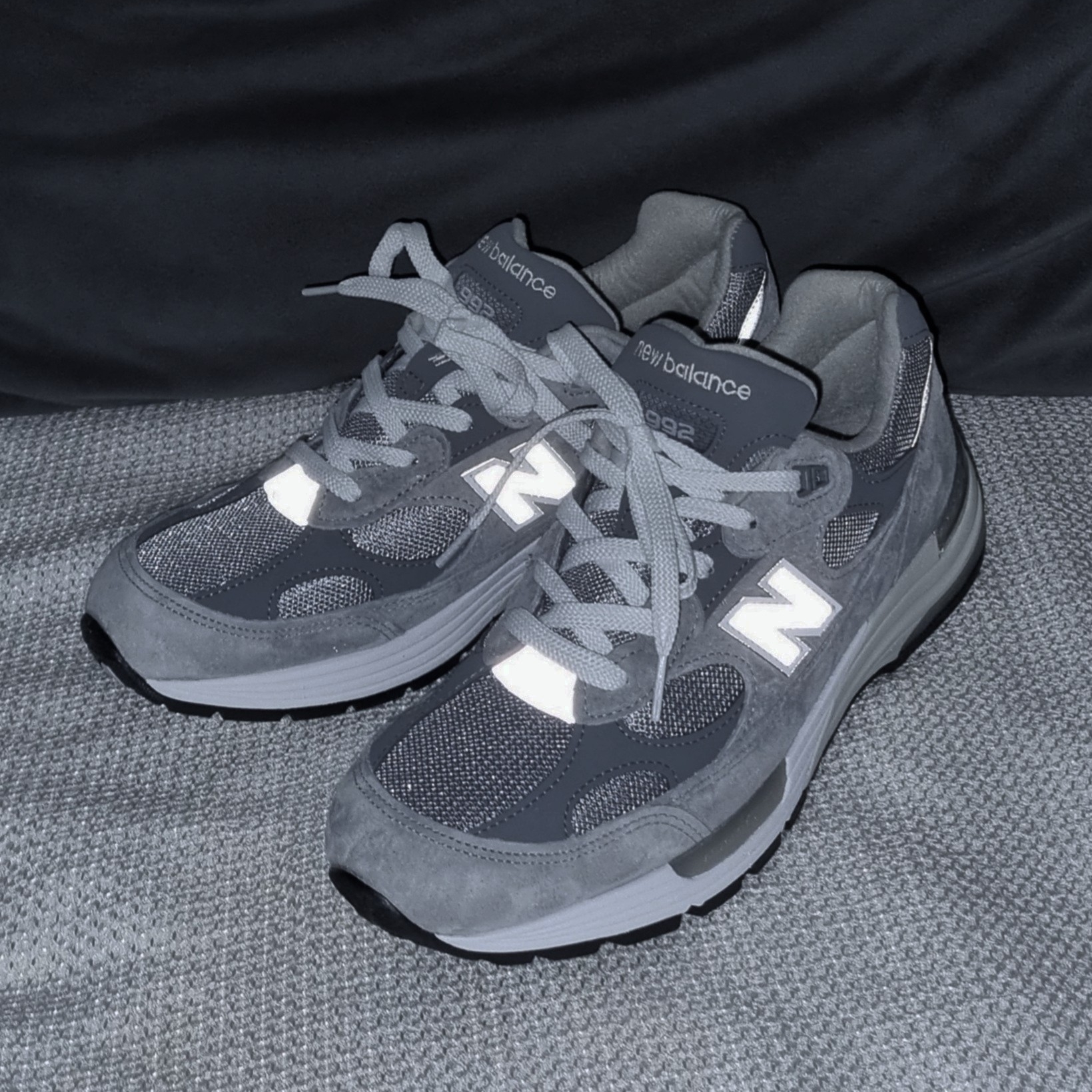 New Balance 992 Made in USA Grey - D Standard 착용 스타일 - 1