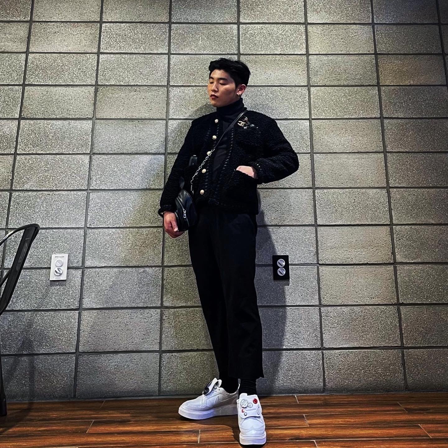 Nike x Peaceminusone Kwondo1 White 착용 스타일