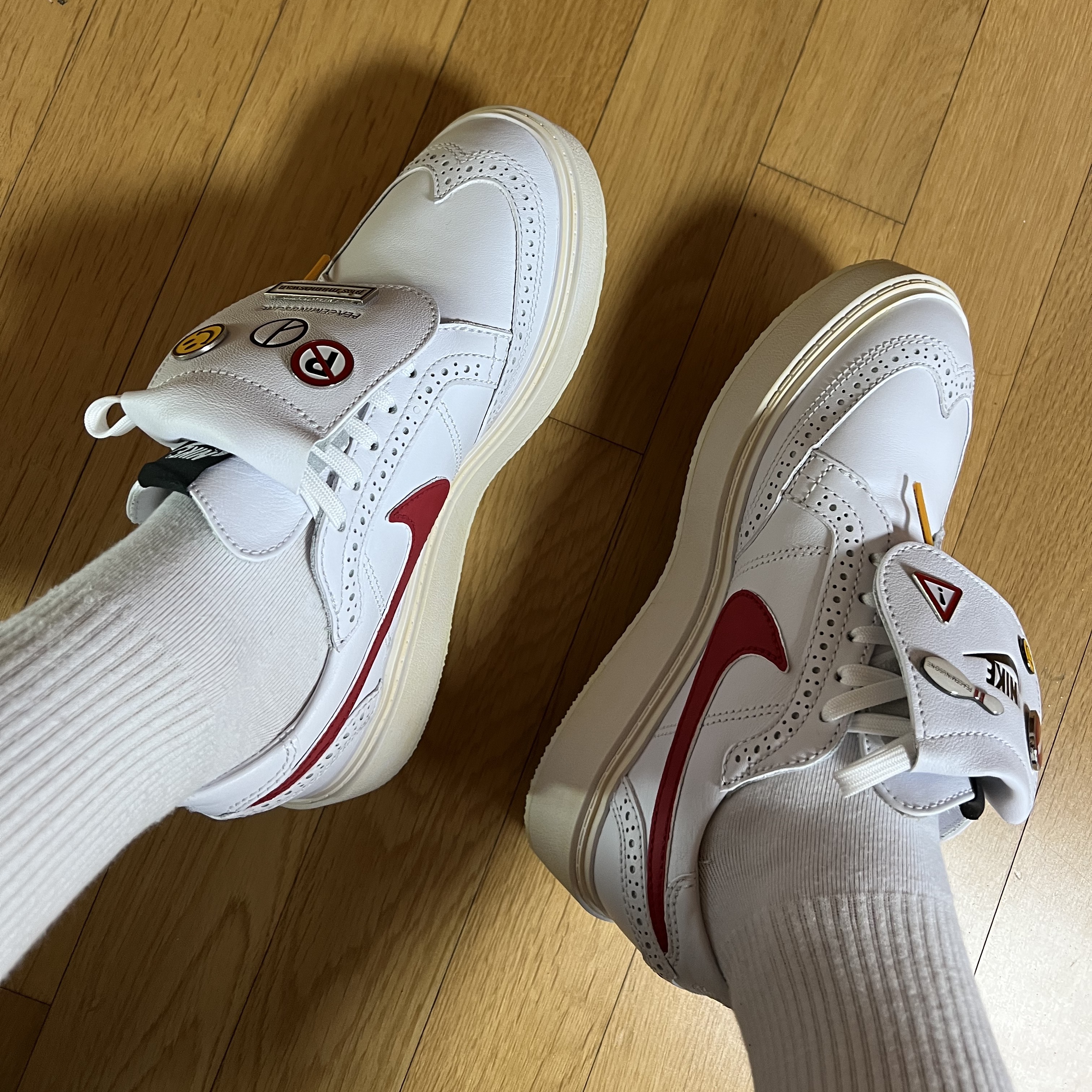 Nike x Peaceminusone Kwondo1 White 착용 스타일 - 1
