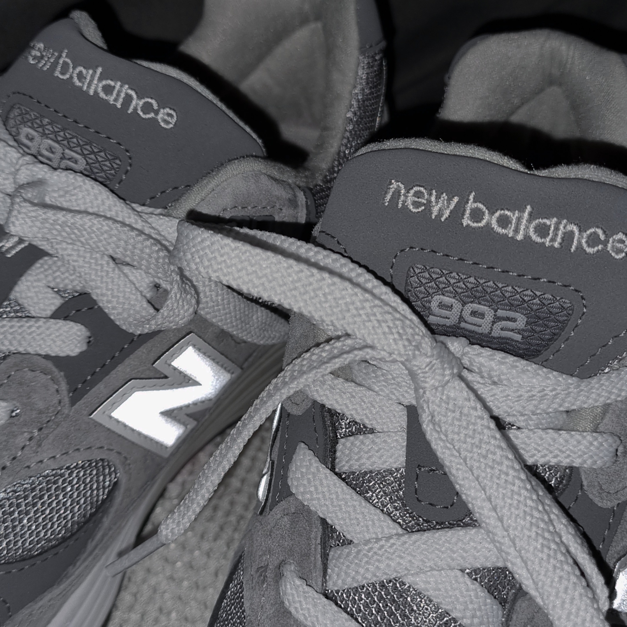 New Balance 992 Made in USA Grey - D Standard 착용 스타일 - 3