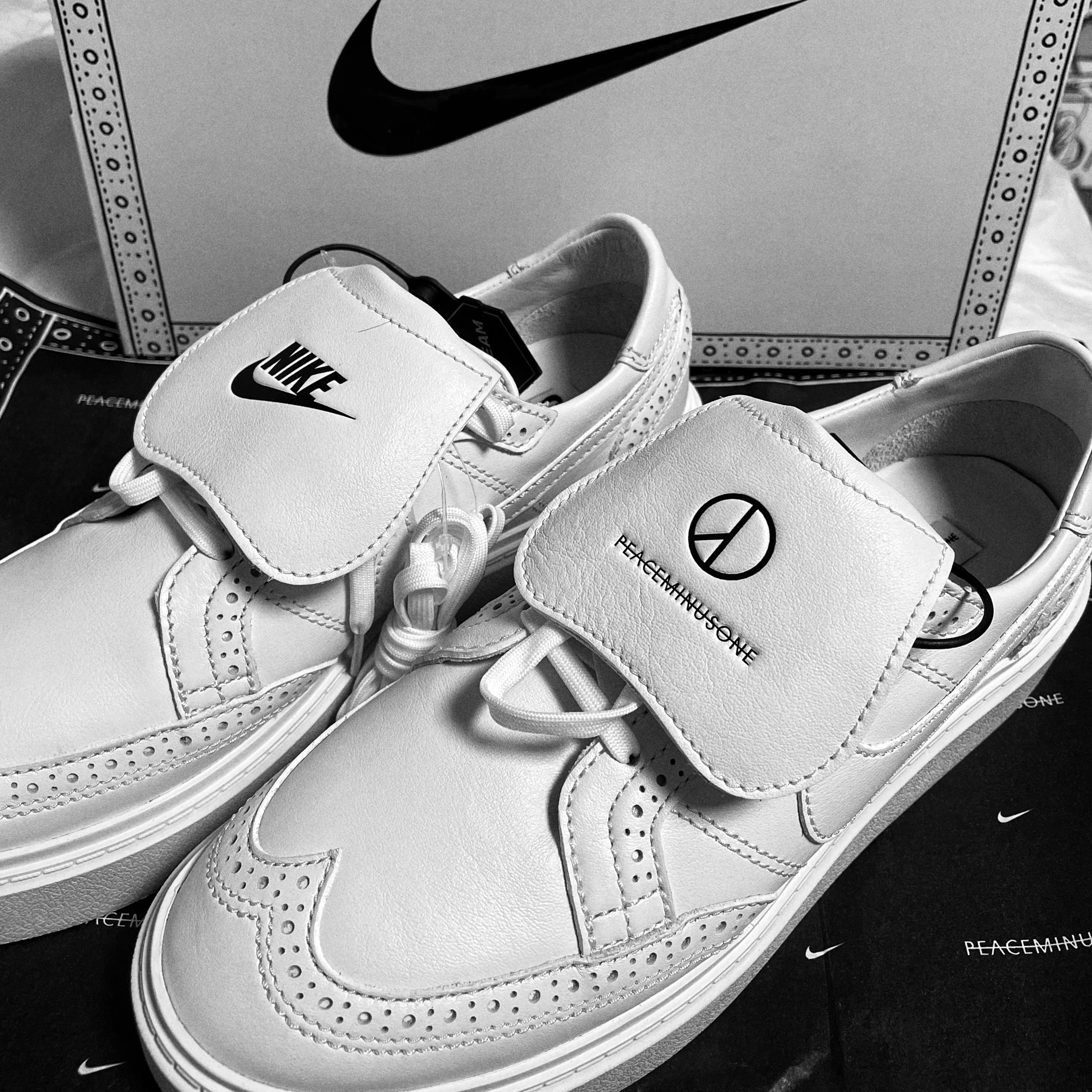 Nike x Peaceminusone Kwondo1 White 착용 스타일