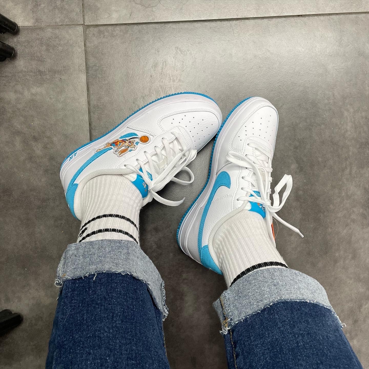 (GS) Nike x Space Jam: A New Legacy Air Force 1 '07 Tune Squad 착용 스타일