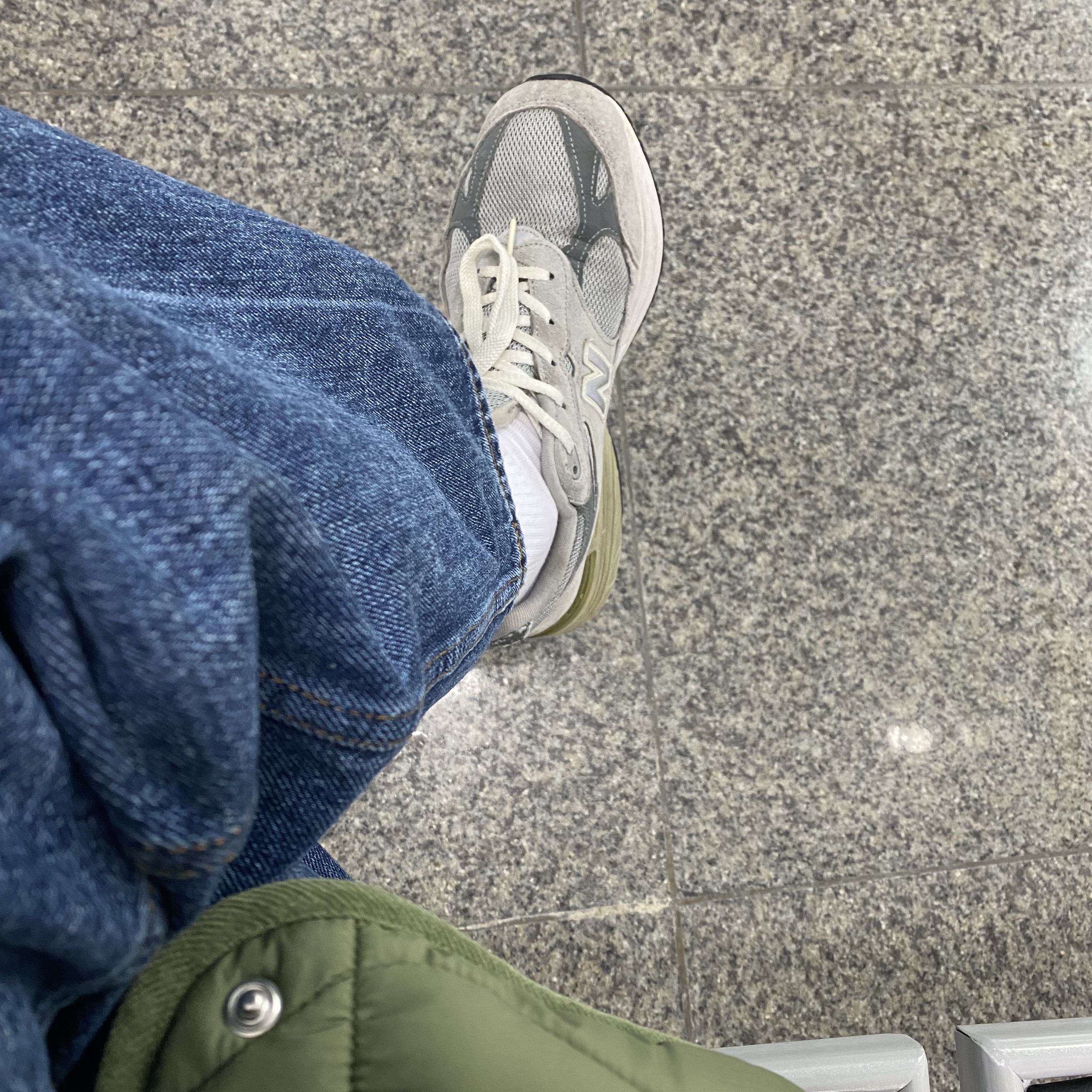 (W) New Balance 993 Made in USA Grey - B Standard, New Balance 993 Made in USA Grey - D Standard 착용 스타일