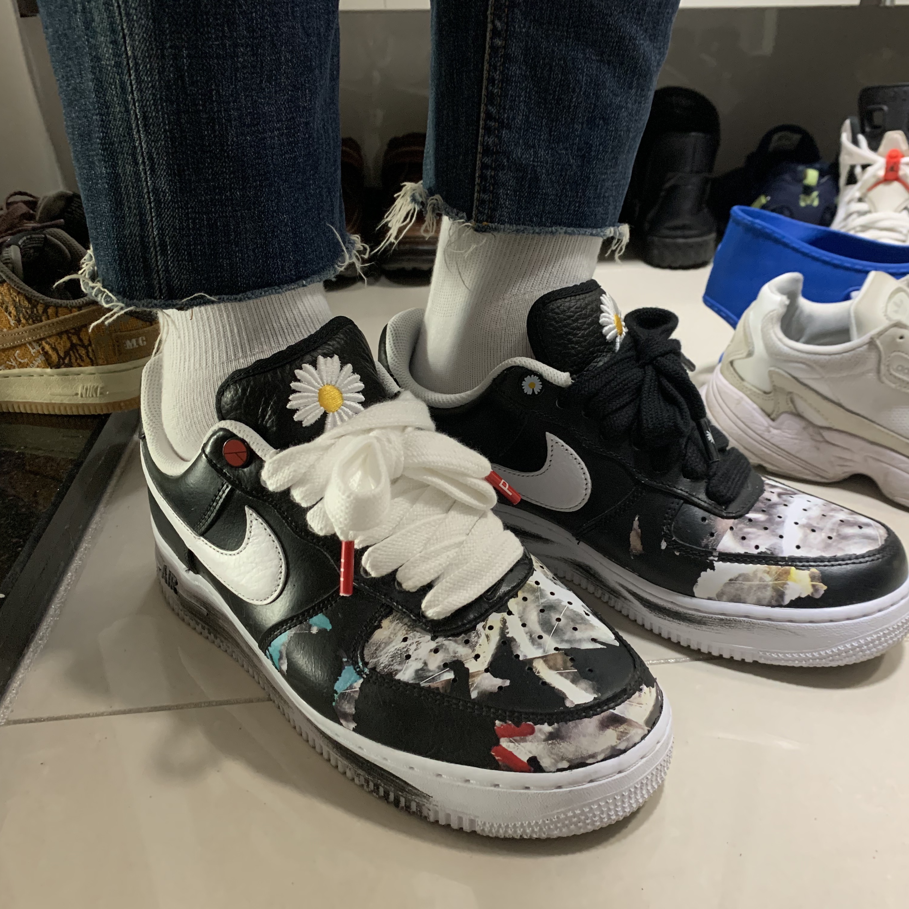 Nike x Peaceminusone Air Force 1 Low Para-Noise, (PS) Nike x Travis Scott Force 1 Low Cactus Jack 착용 스타일