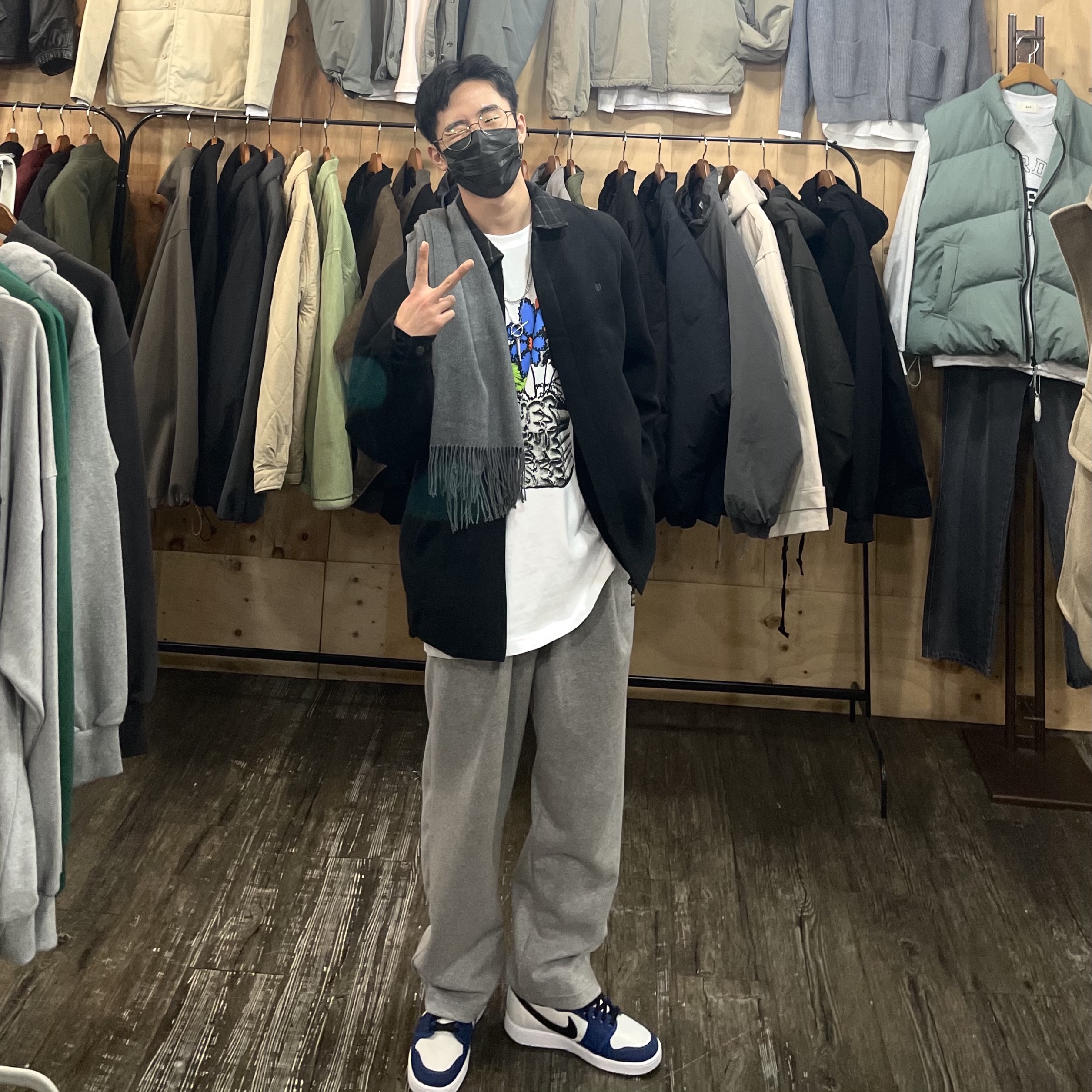 Jordan 1 KO Storm Blue 착용 스타일