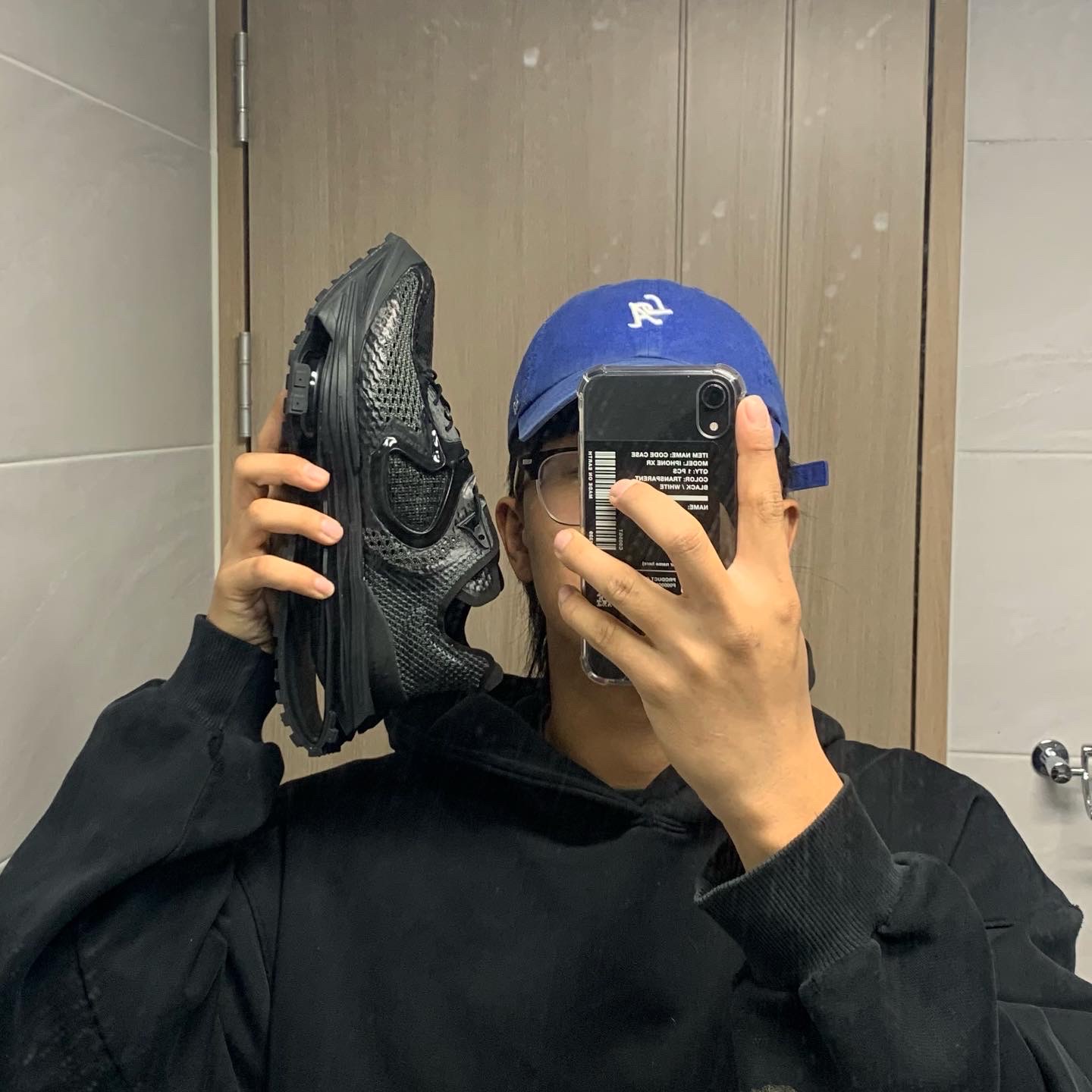 Nike x Matthew M Williams Zoom 004 Triple Black 착용 스타일 - 4