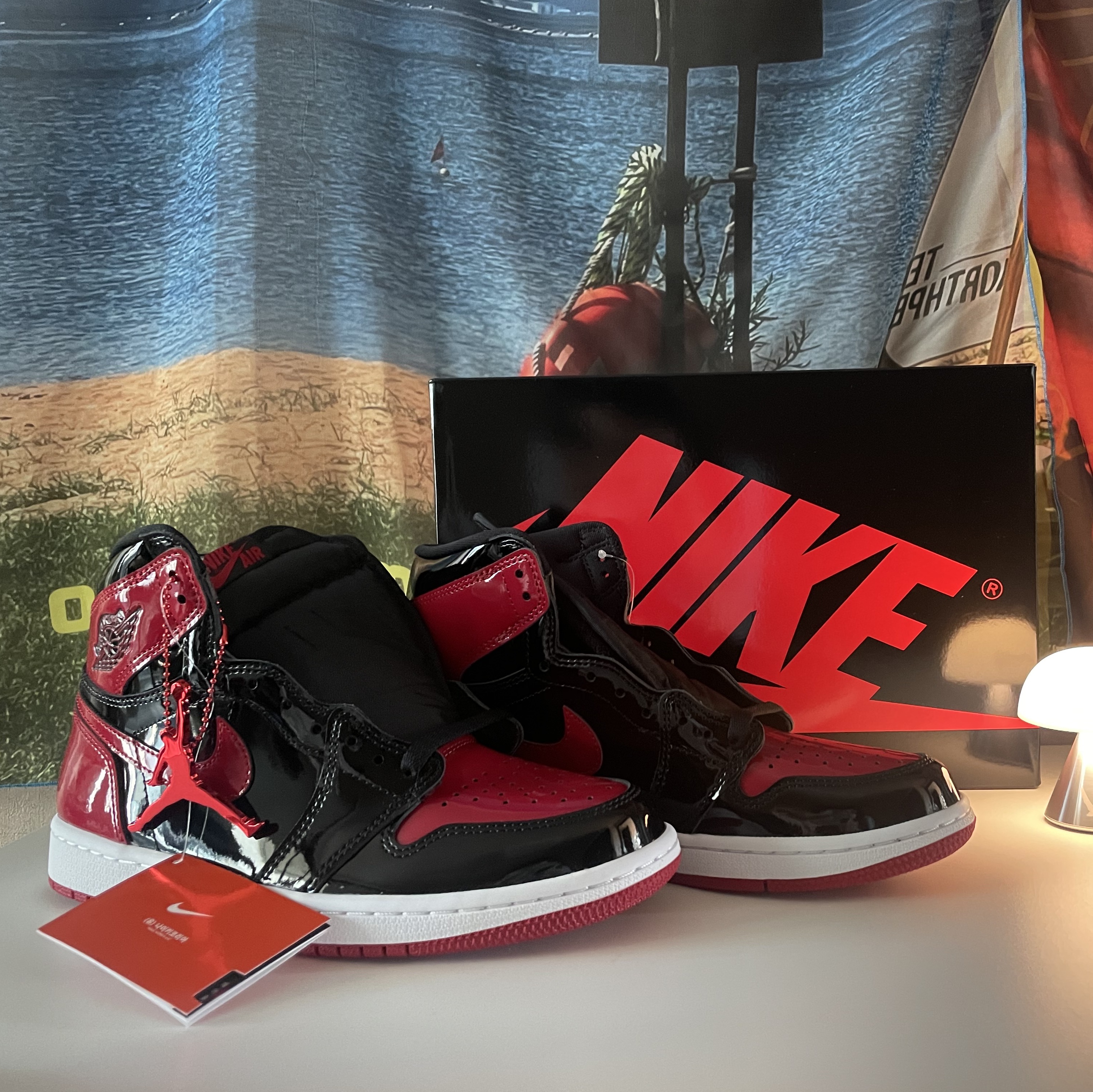 Jordan 1 Retro High OG Patent Bred 착용 스타일 - 1