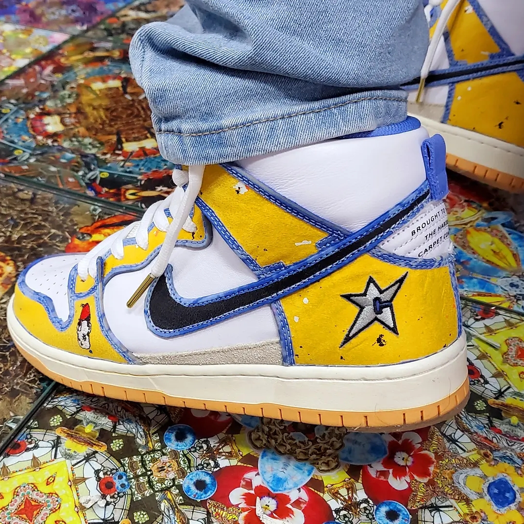 Nike x Travis Scott SB Dunk Low, Nike x Carpet Company SB Dunk High PRM QS Royal Pulse 착용 스타일 - 2
