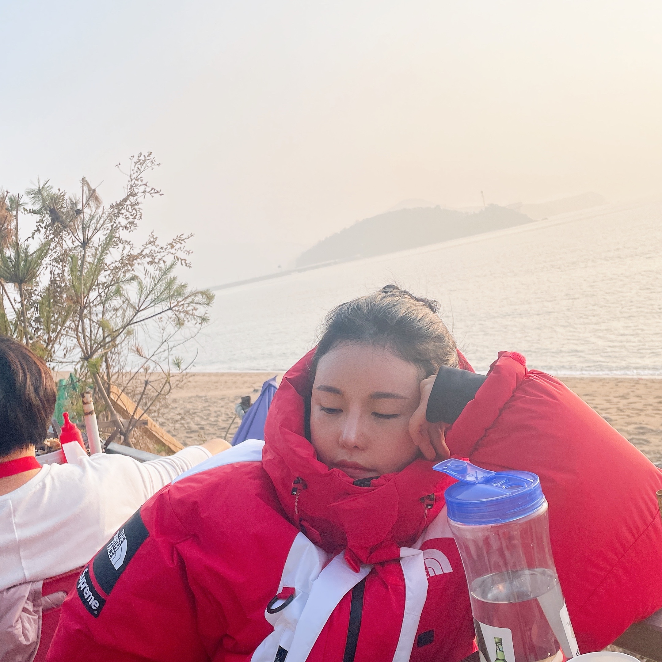 Supreme x The North Face S Logo Summit Series Himalayan Parka Red - 20FW 착용 스타일