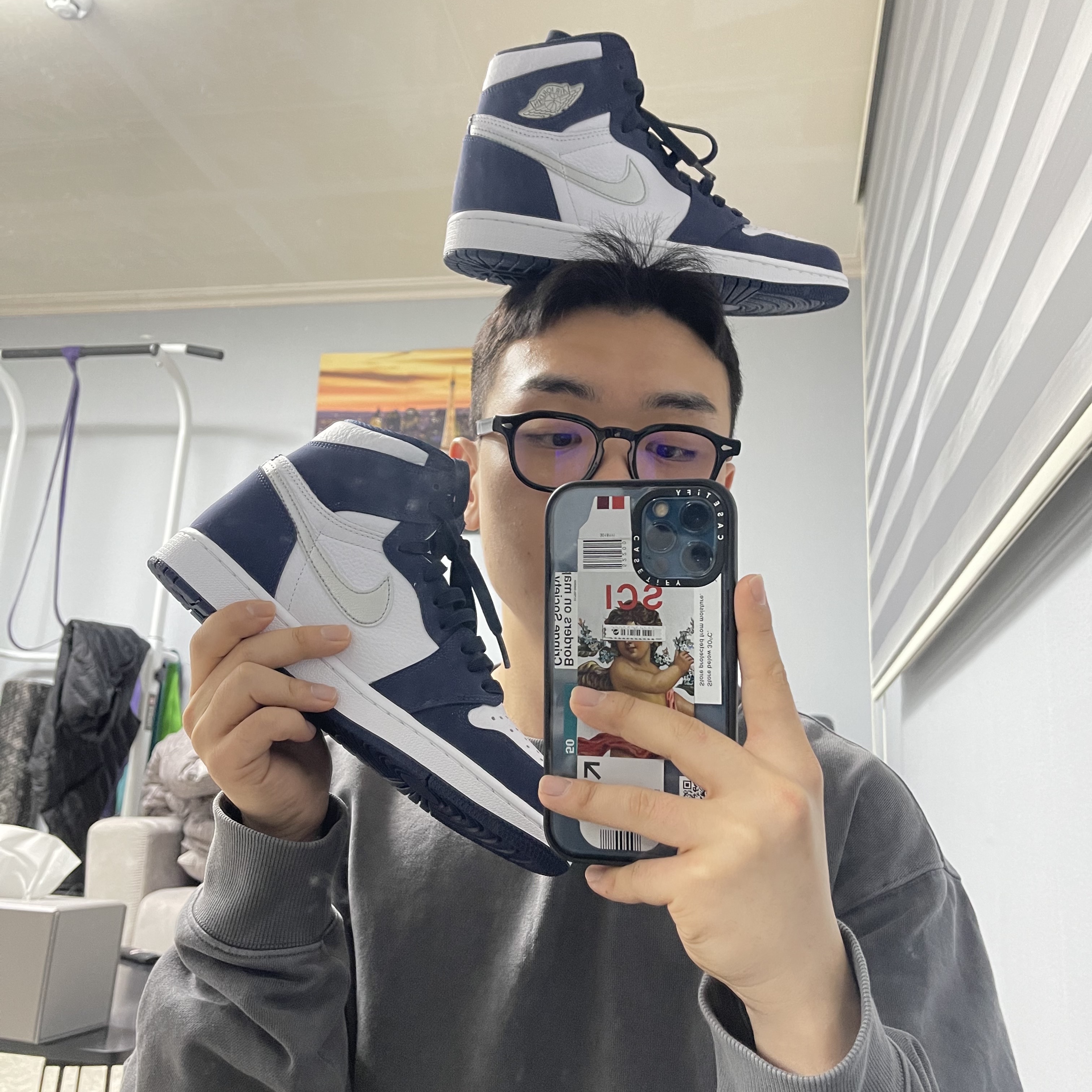 Jordan 1 Retro High OG CO.JP Midnight Navy 착용 스타일