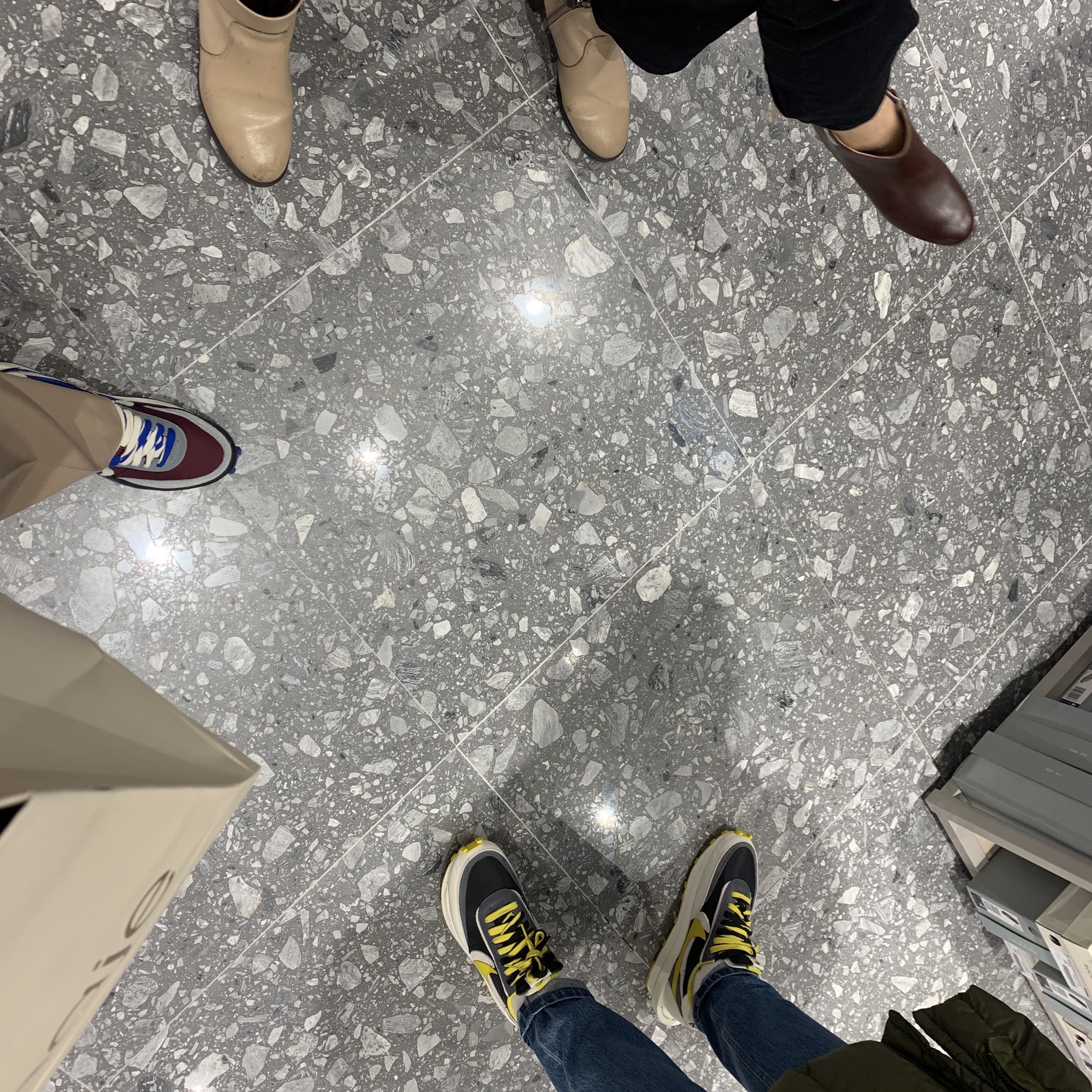 Nike x Sacai x Undercover LDWaffle Black Bright Citron, Nike x Sacai x Undercover LDWaffle Night Maroon Team Royal 착용 스타일 - 3