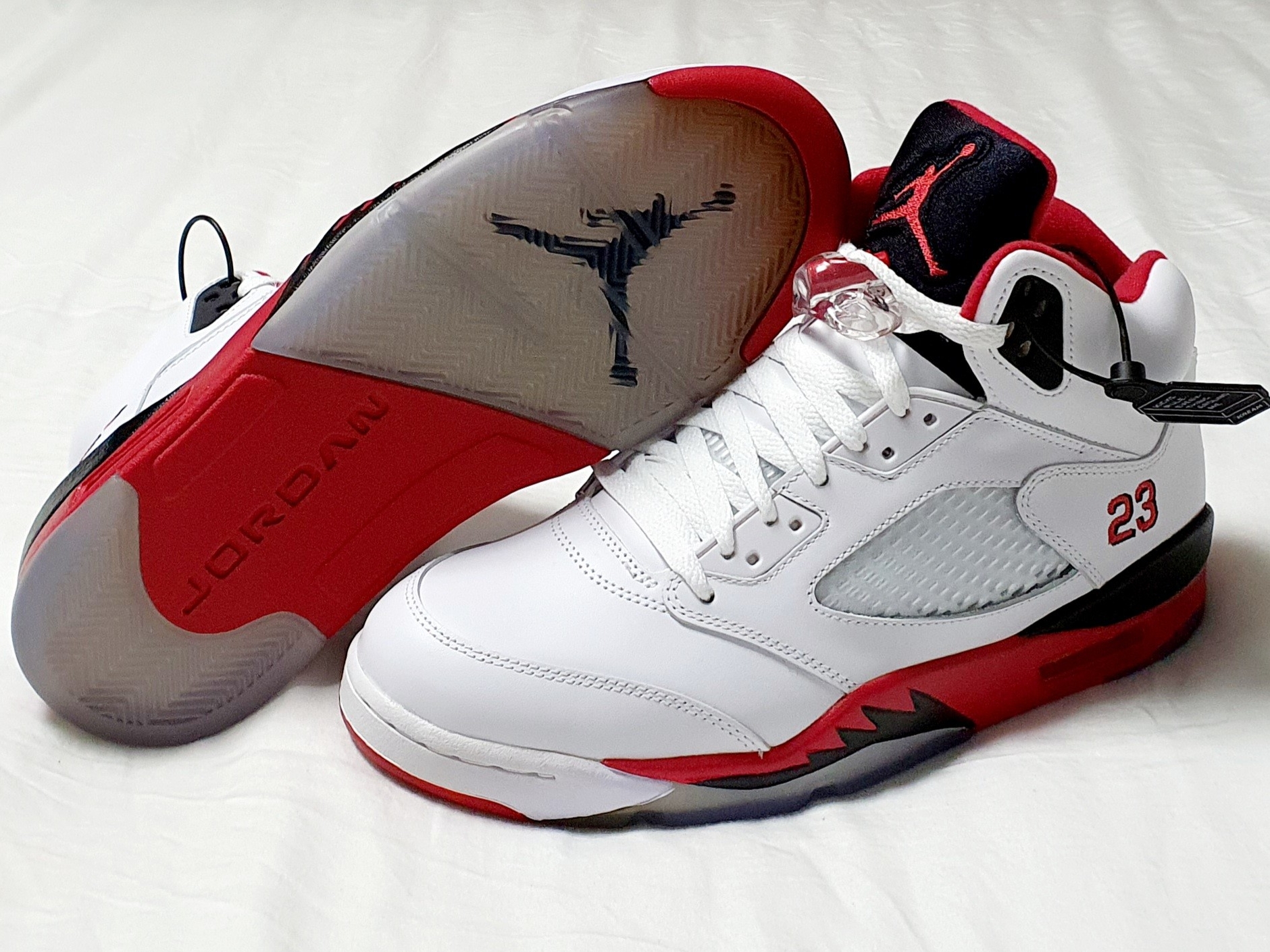 Jordan 5 Retro Fire Red Black Tongue 2013 착용 스타일 - 5