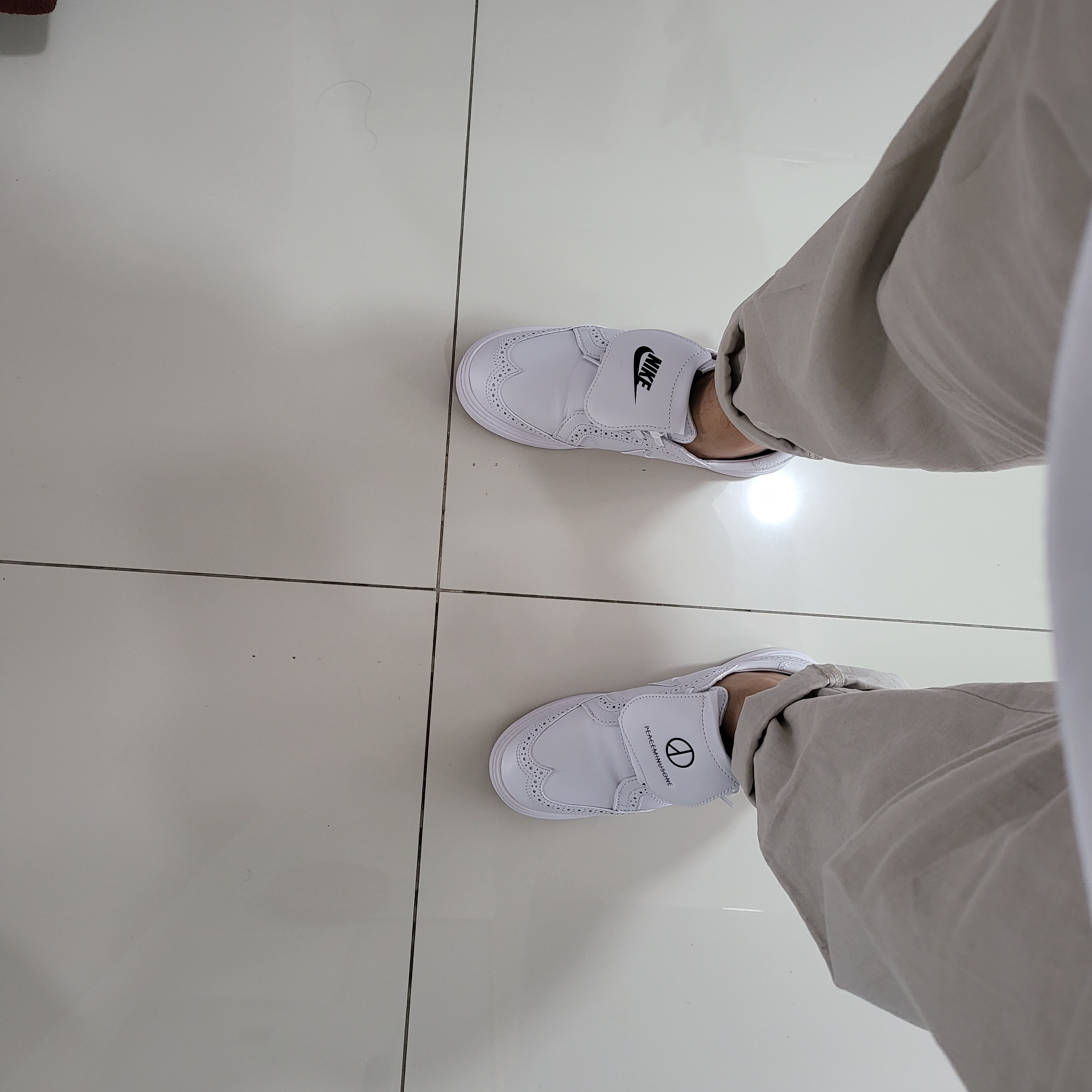 Nike x Peaceminusone Kwondo1 White 착용 스타일 - 2
