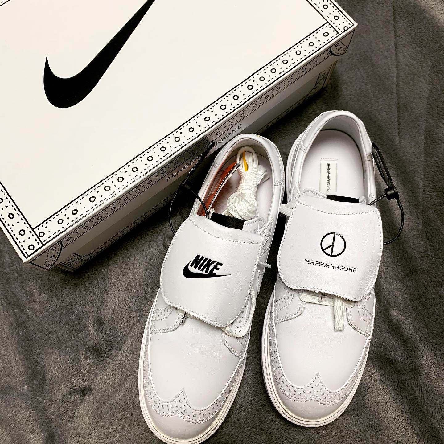 Nike x Peaceminusone Kwondo1 White 착용 스타일 - 1