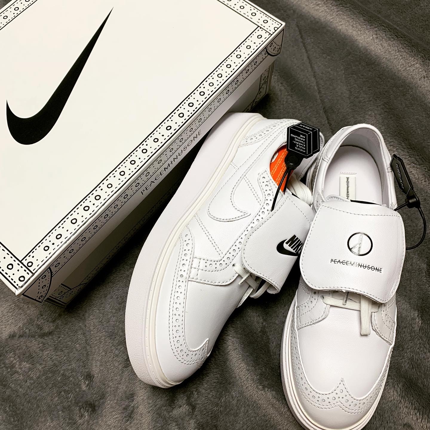 Nike x Peaceminusone Kwondo1 White 착용 스타일 - 2