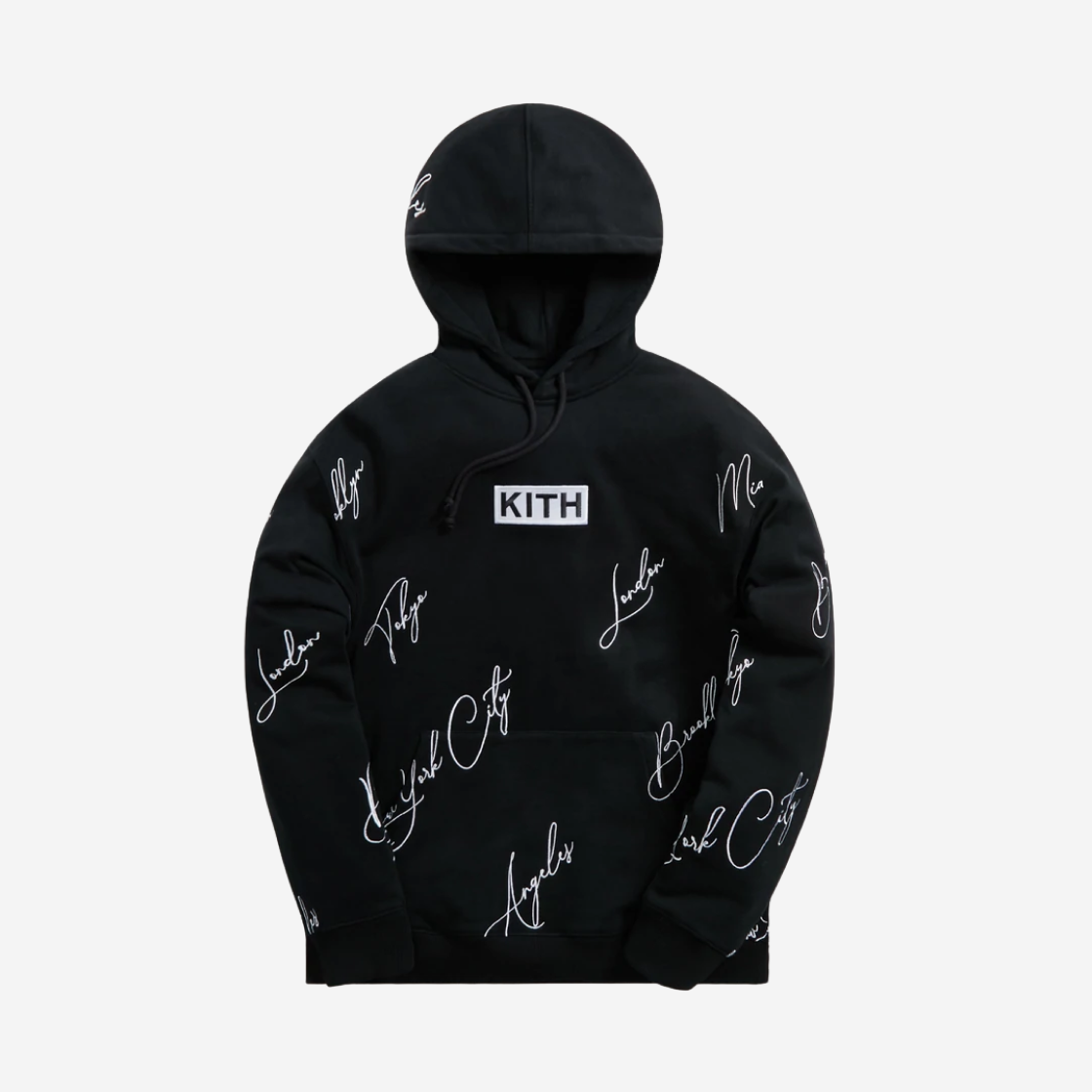 Kith City Script Hoodie Black 상세 이미지 1