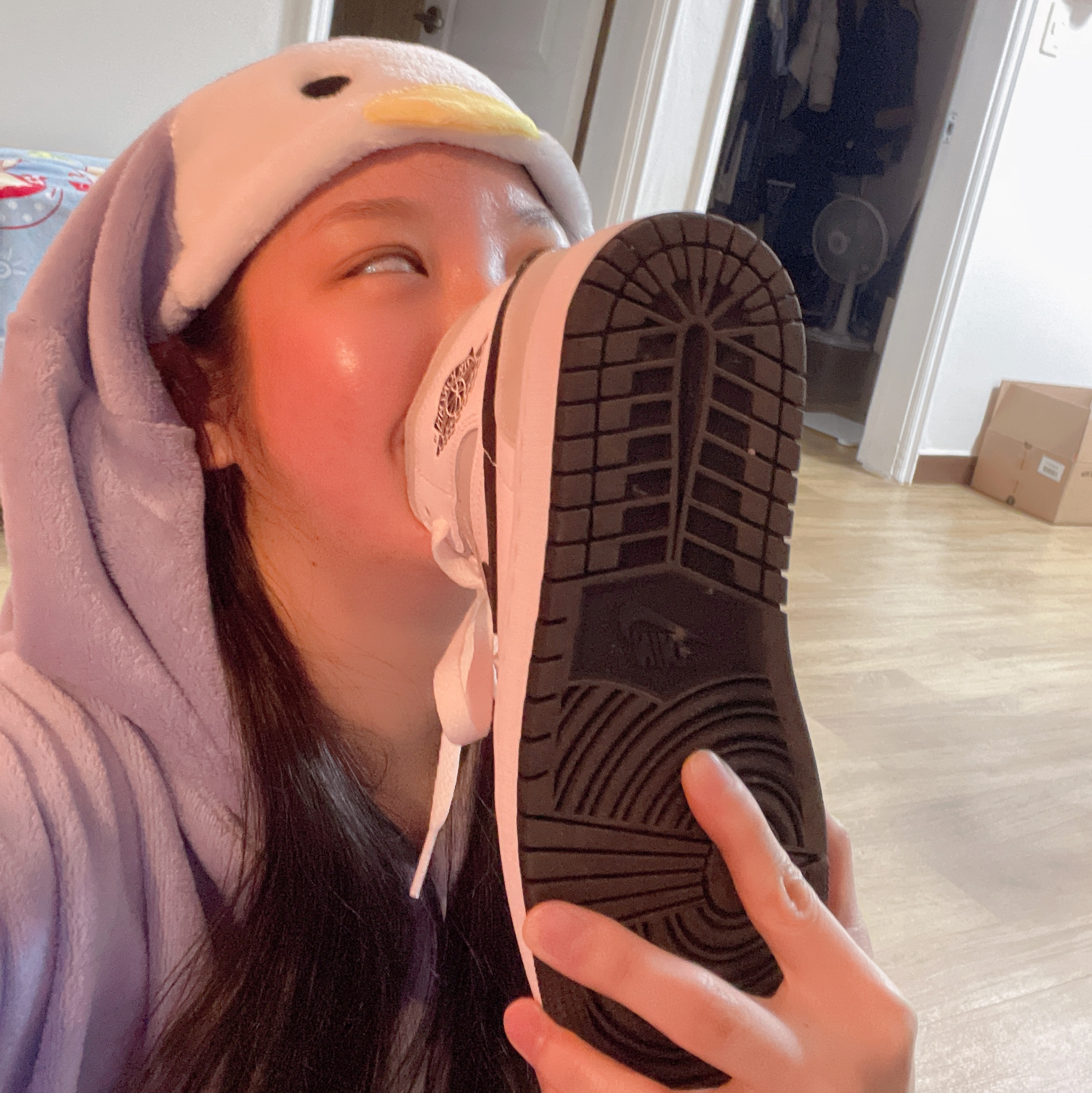 (W) Jordan 1 Mid Grey Fog 착용 스타일 - 4