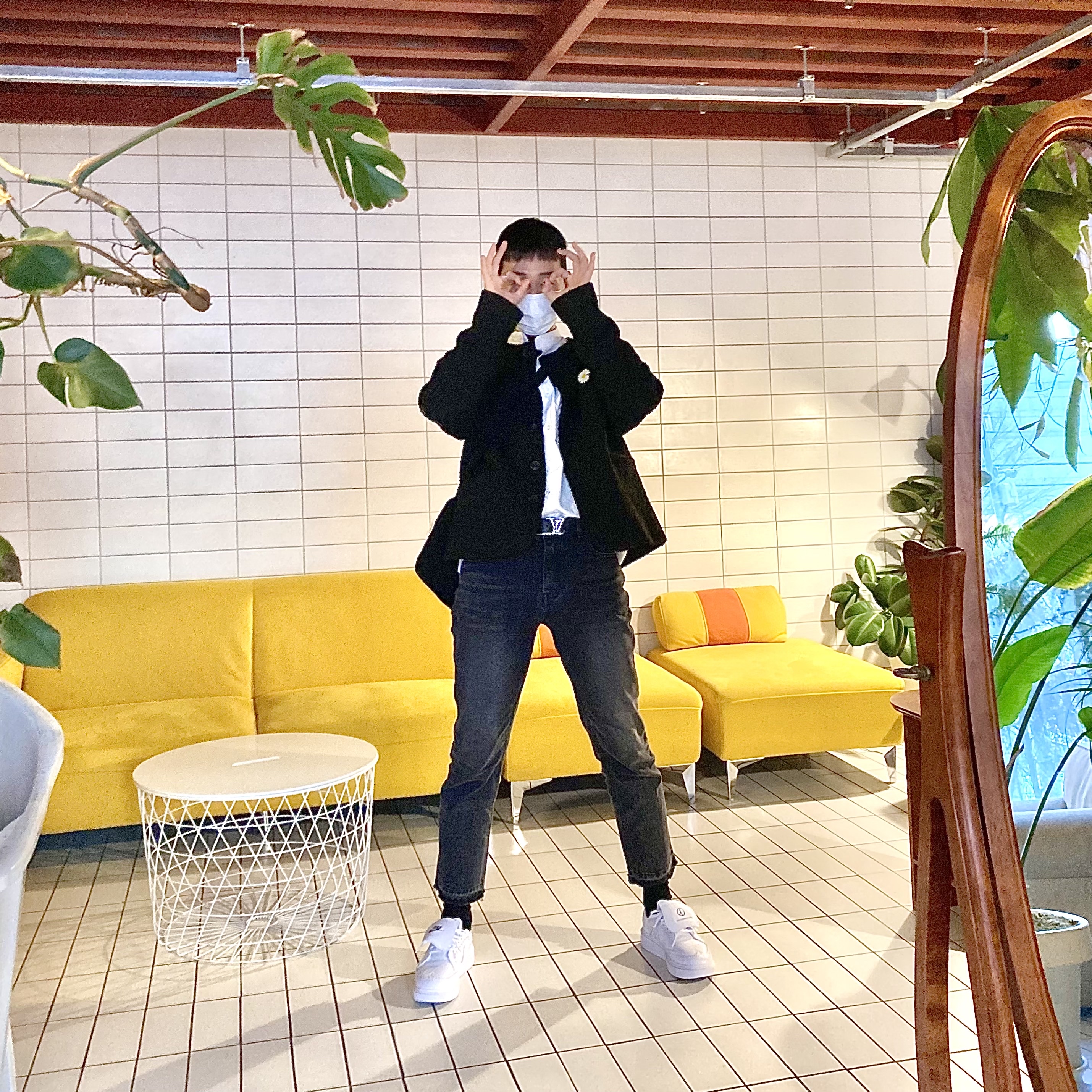 Nike x Peaceminusone Kwondo1 White 착용 스타일
