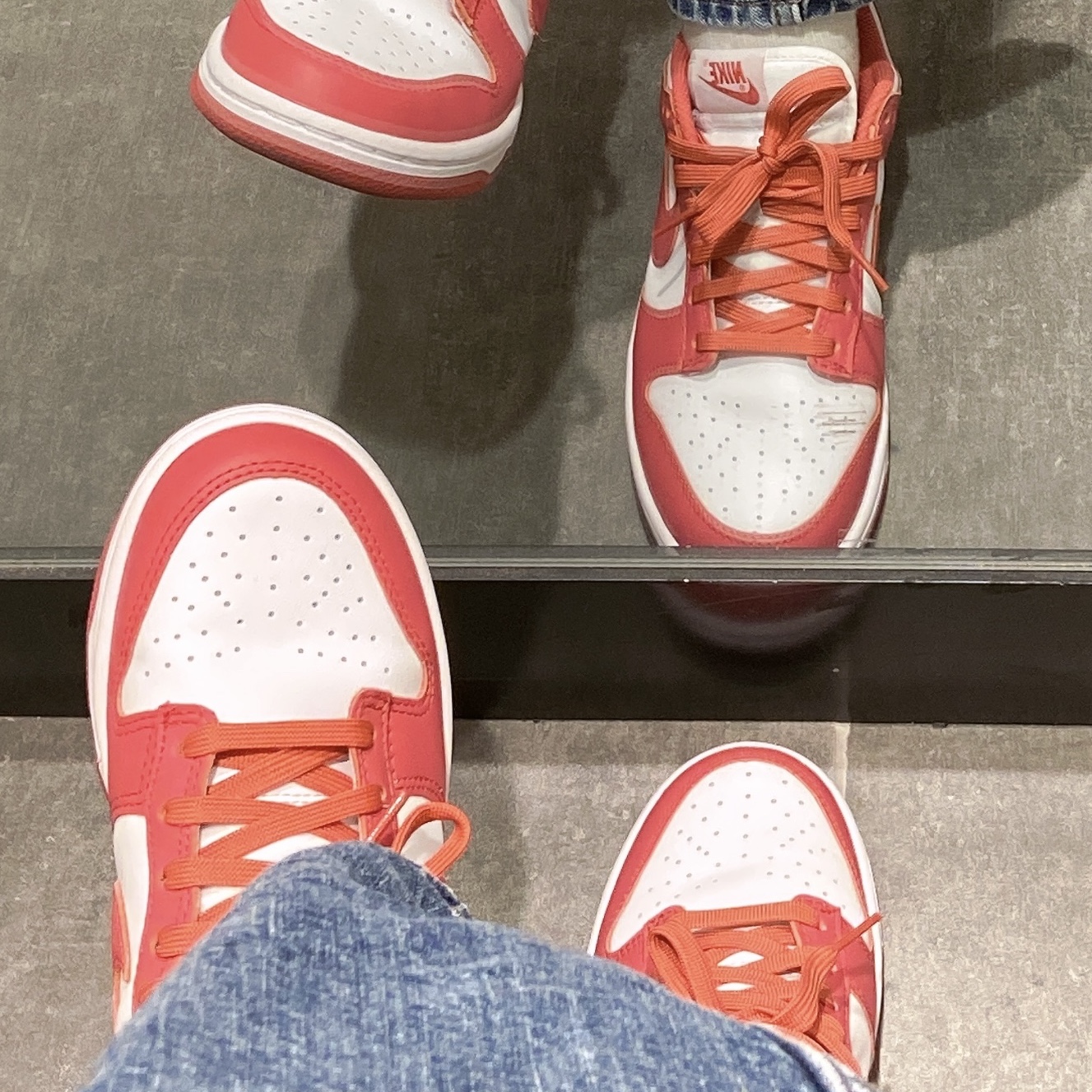 (W) Nike Dunk Low Archeo Pink 착용 스타일 - 2