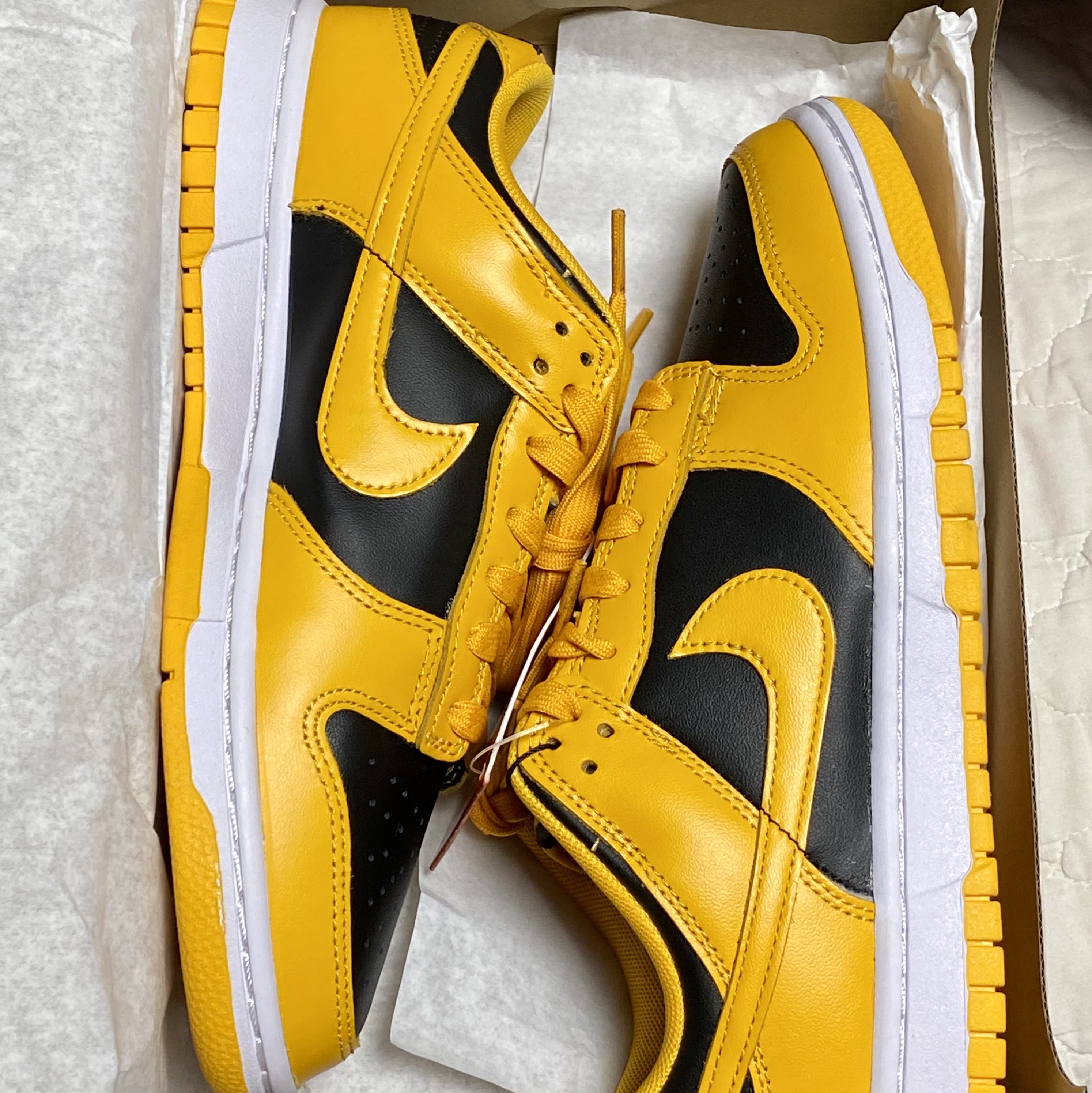 Nike Dunk Low Retro Championship Goldenrod 착용 스타일
