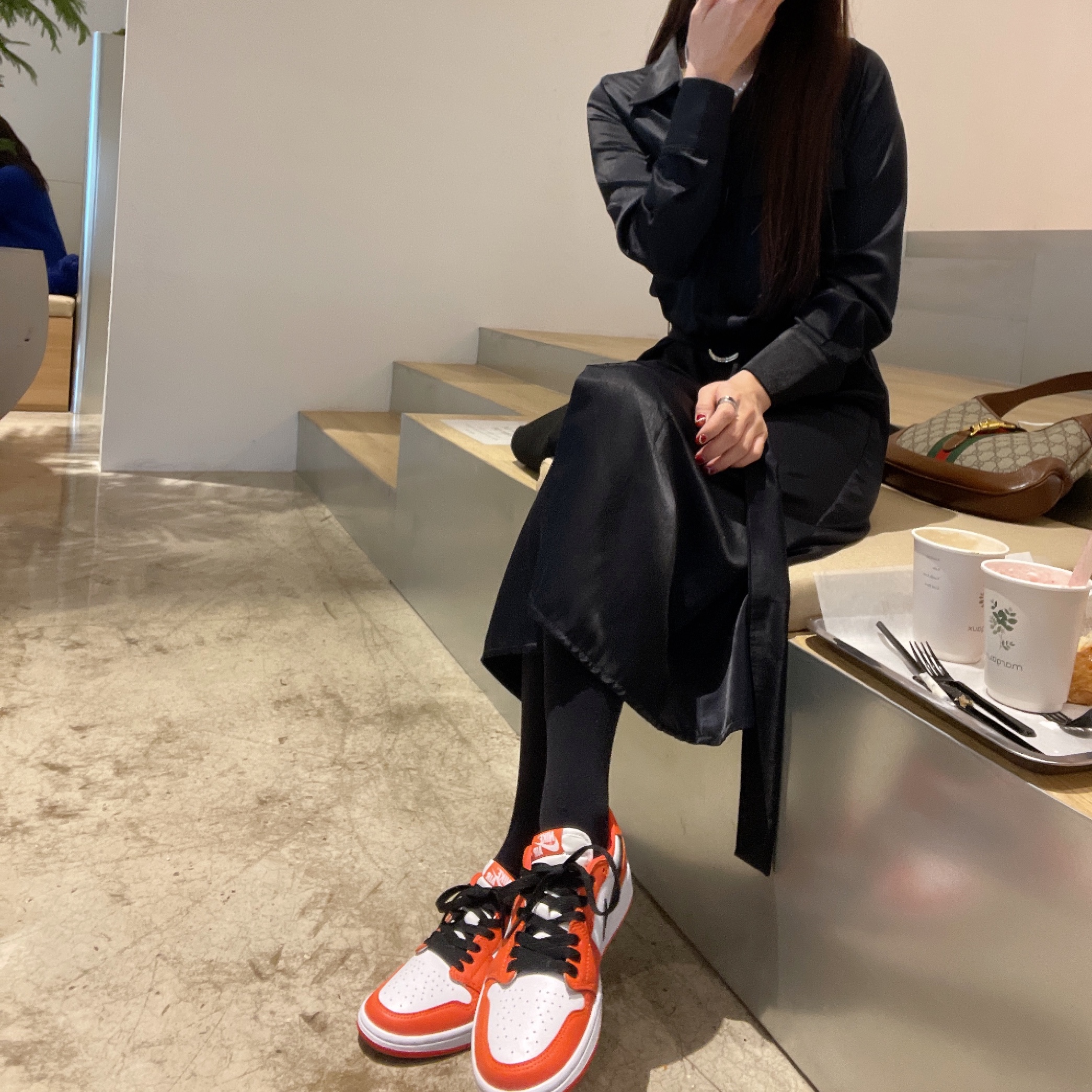 (W) Jordan 1 Low OG Starfish 착용 스타일 - 1
