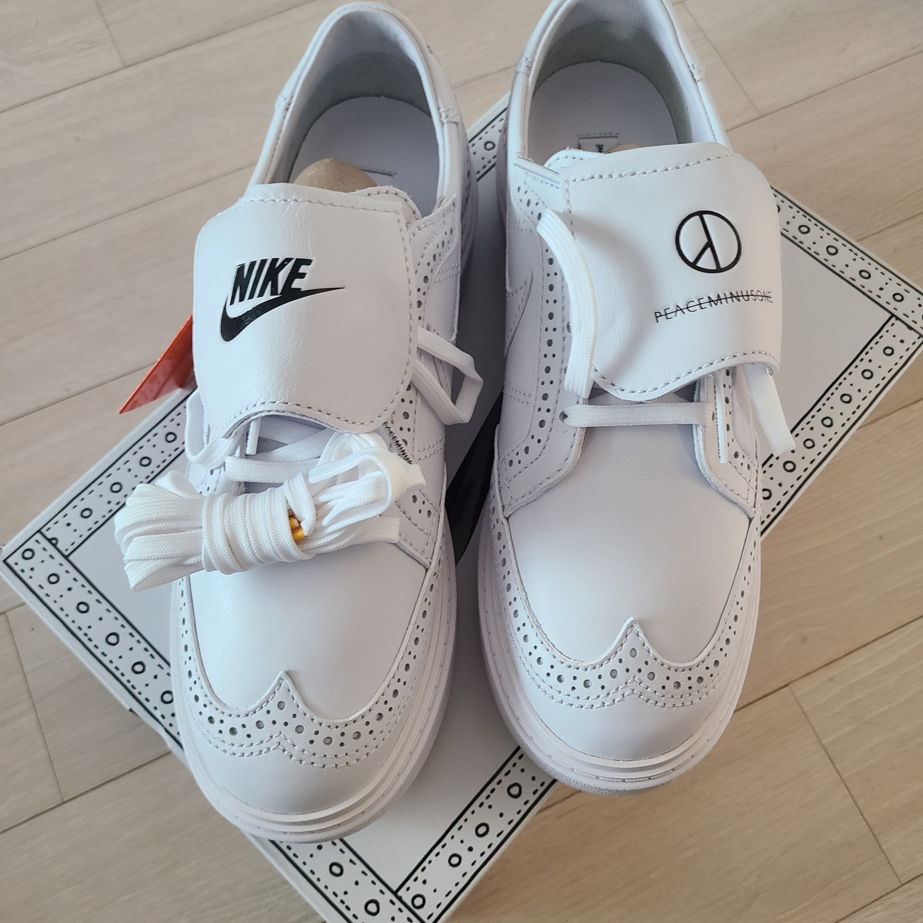 Nike x Peaceminusone Kwondo1 White 착용 스타일 - 3
