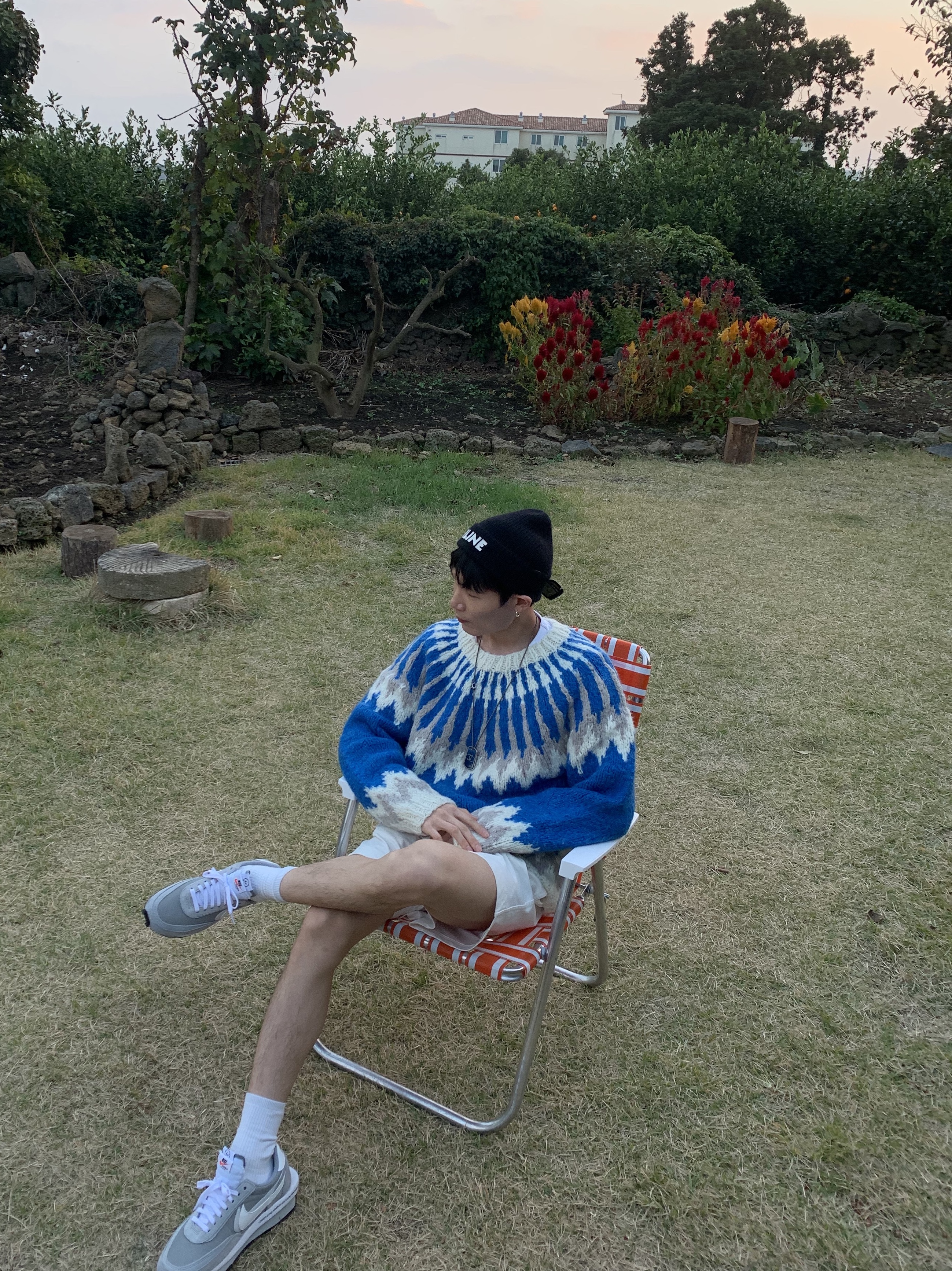 Nike x Sacai x Fragment LDWaffle Light Smoke Grey 착용 스타일