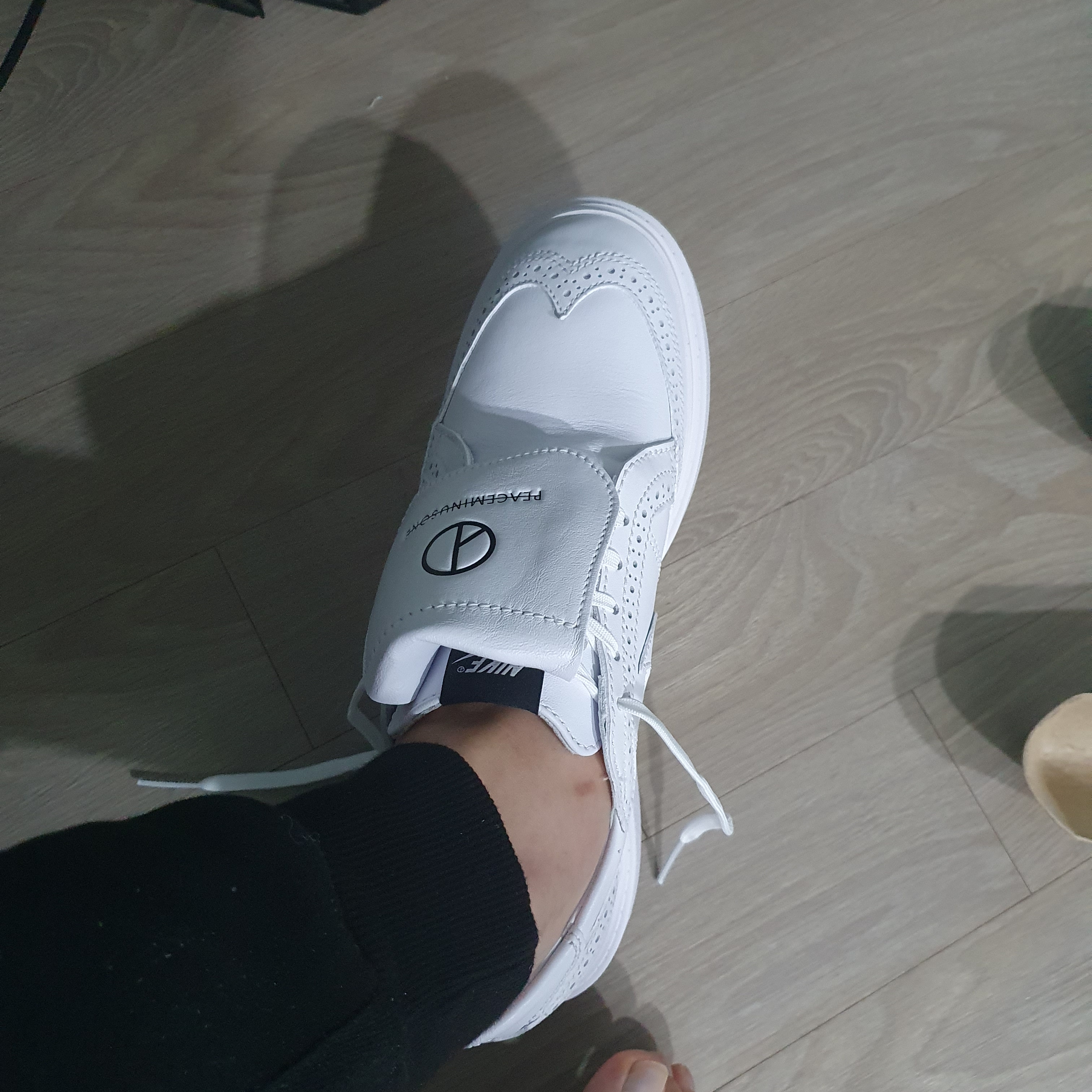 Nike x Peaceminusone Kwondo1 White 착용 스타일 - 2