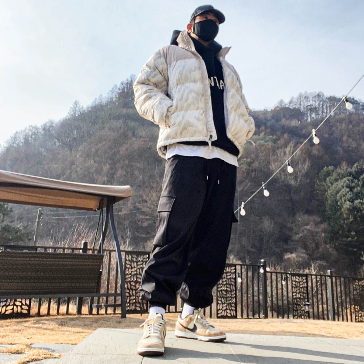 Essentials Knit Hoodie Black - 20FW, Nike Dunk Low Retro PRM Cheetah 착용 스타일