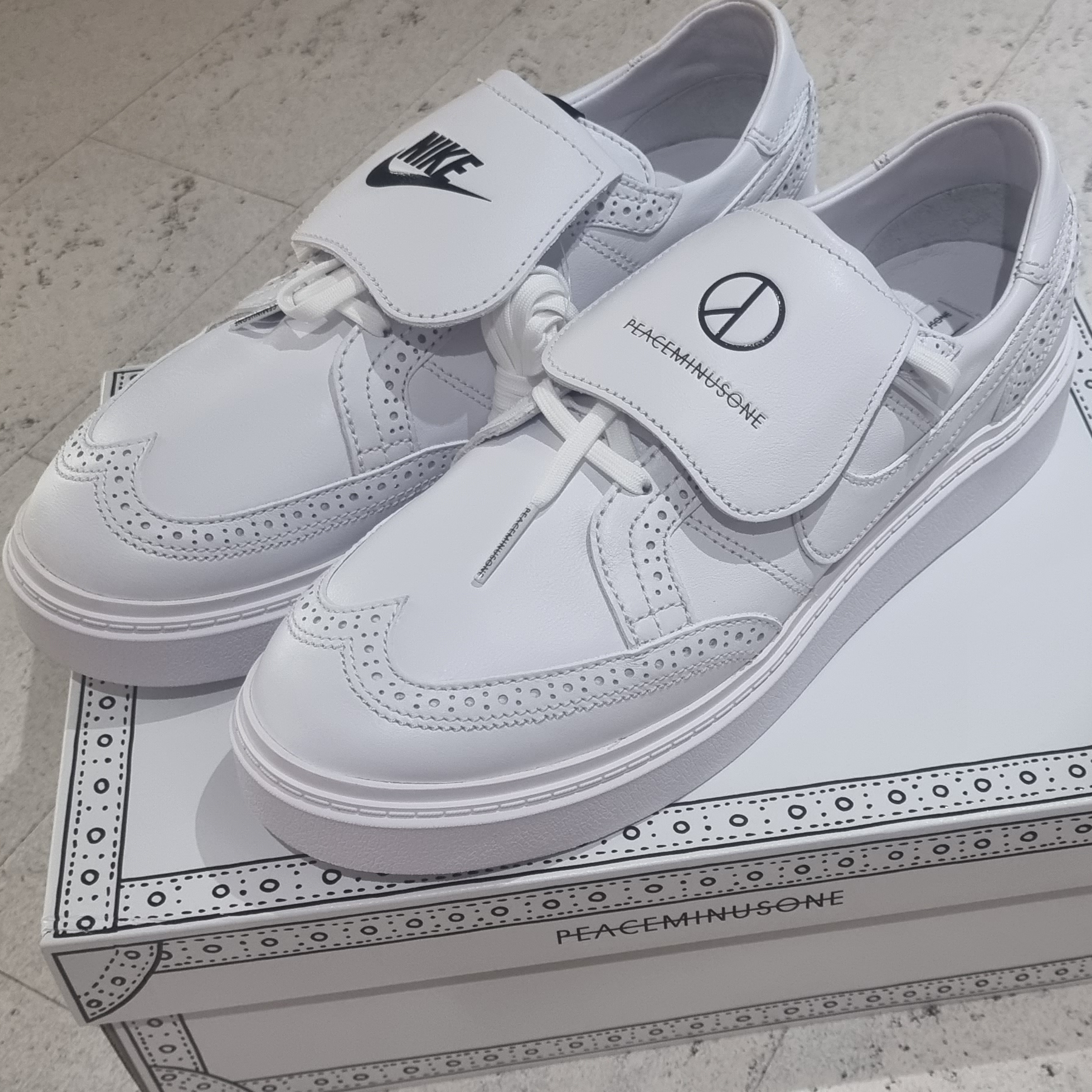 Nike x Peaceminusone Kwondo1 White 착용 스타일 - 2