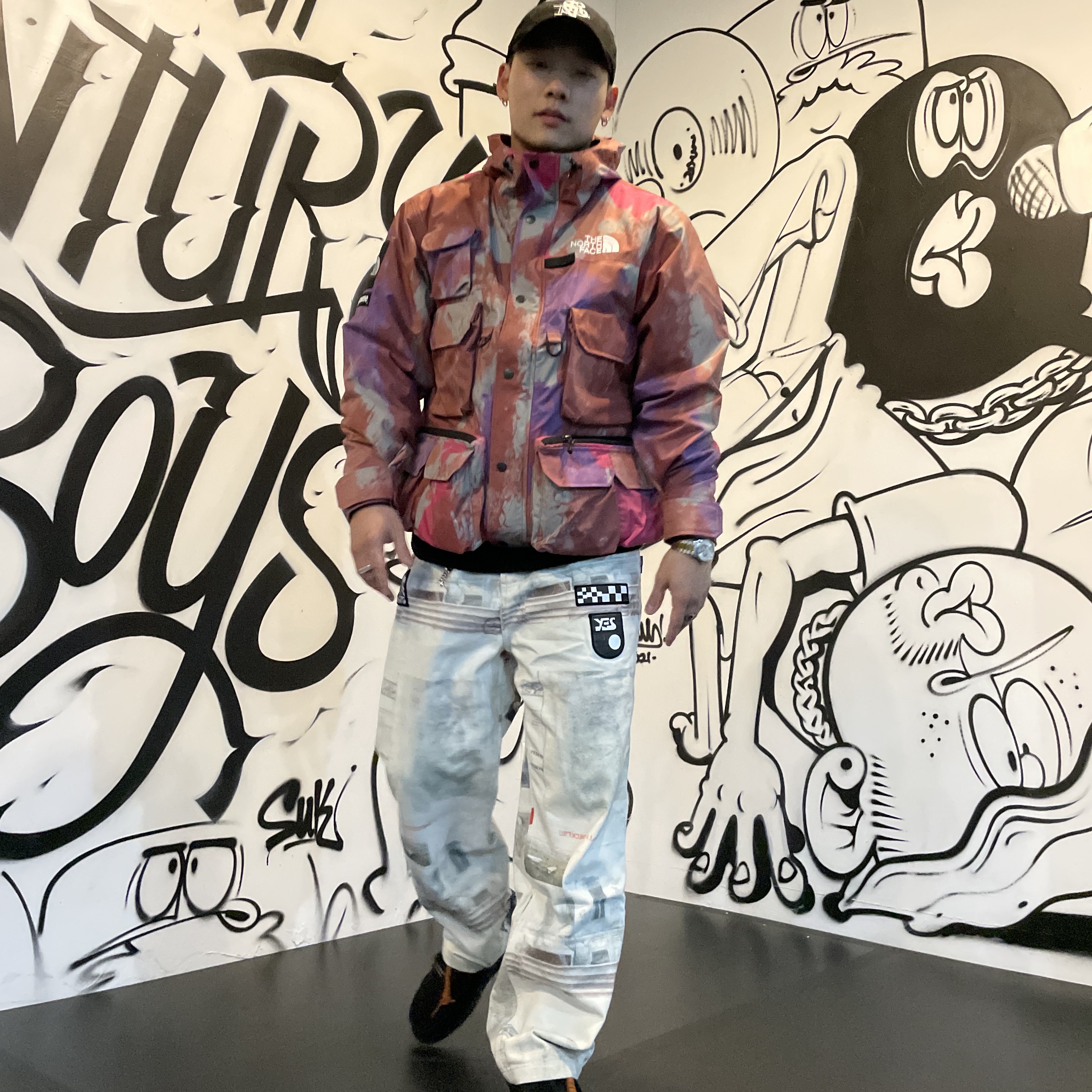 Supreme x The North Face Cargo Jacket Multi-Color - 20SS 착용 스타일 - 4