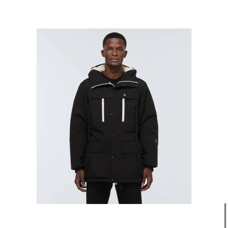 Moncler x Fragment Glostery Short Down Jacket Butter Cream Black - 21FW 착용 스타일 - 2