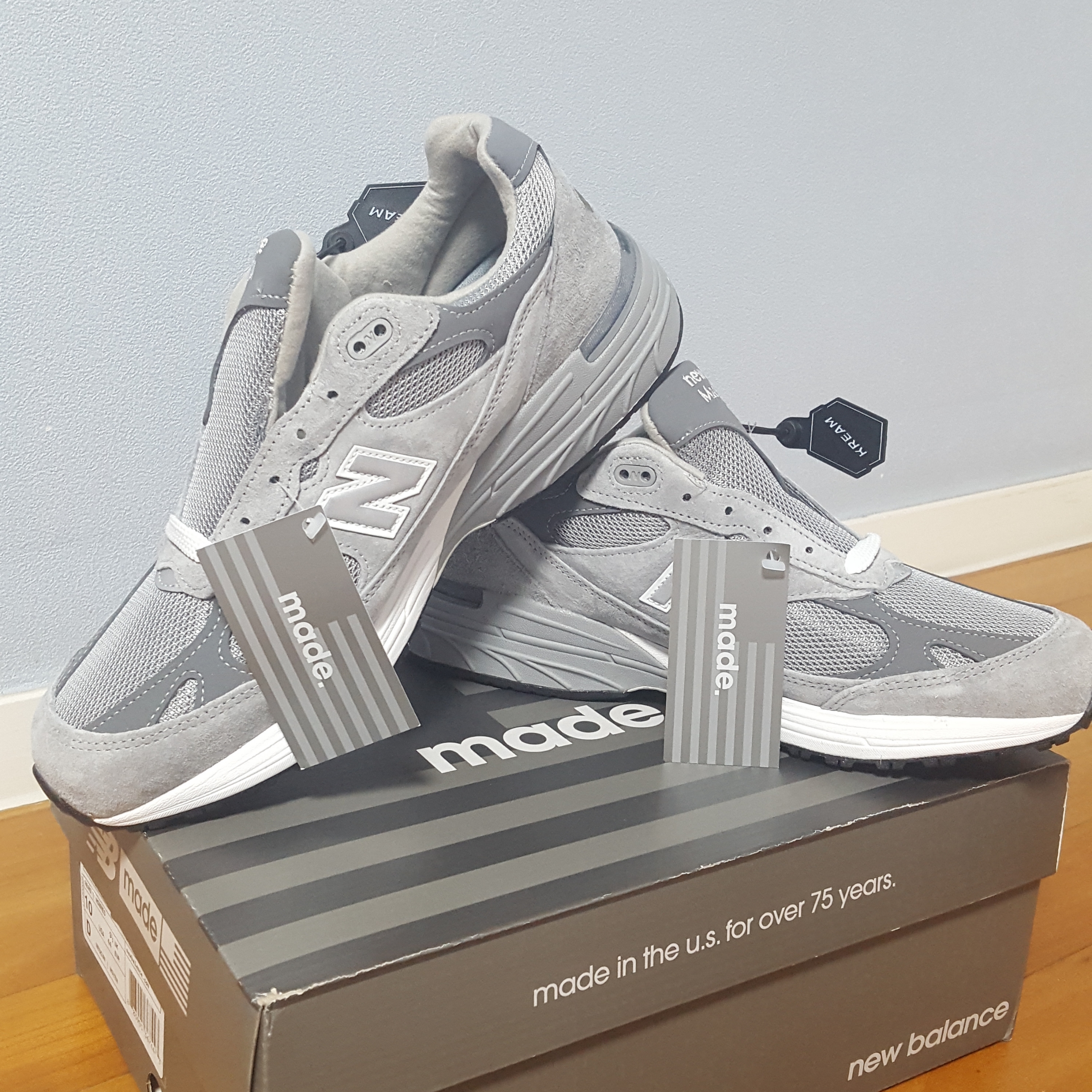 New Balance 993 Made in USA Grey - D Standard 착용 스타일 - 4
