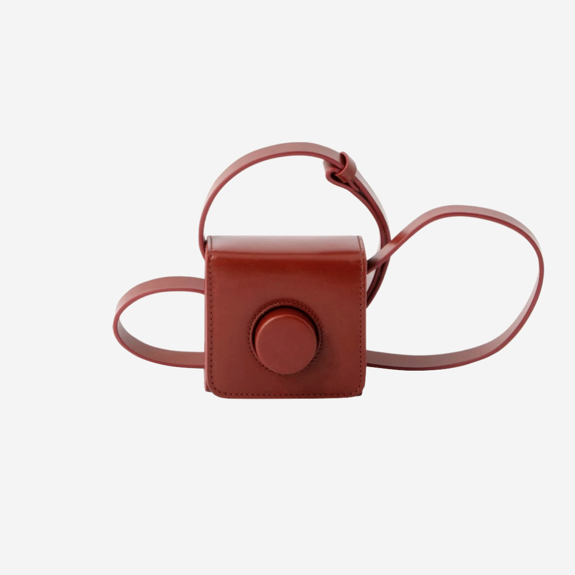 Lemaire Mini Camera Bag Vegetable-Tanned Leather Brandy Brown 상세 이미지 1