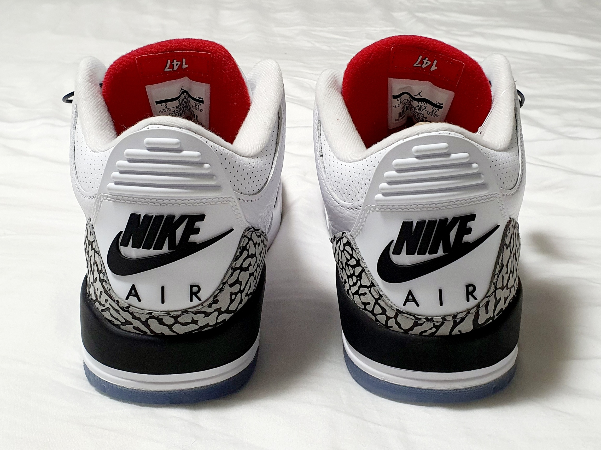 Jordan 3 Retro Free Throw Line White Cement 착용 스타일 - 4
