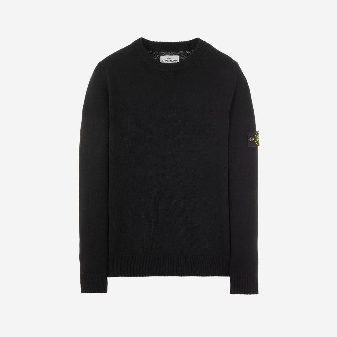 Stone Island 535A3 Lambswool Sweater Black - 21FW 상세 이미지 1