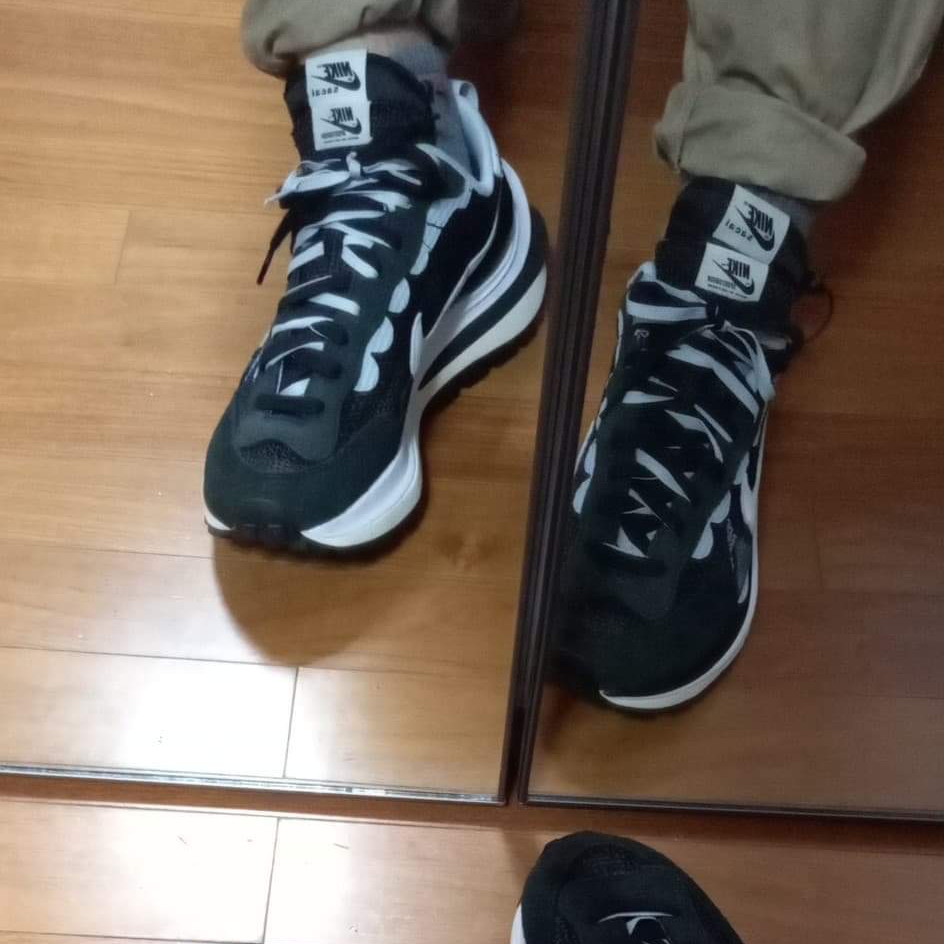 Nike x Sacai VaporWaffle Black White 착용 스타일