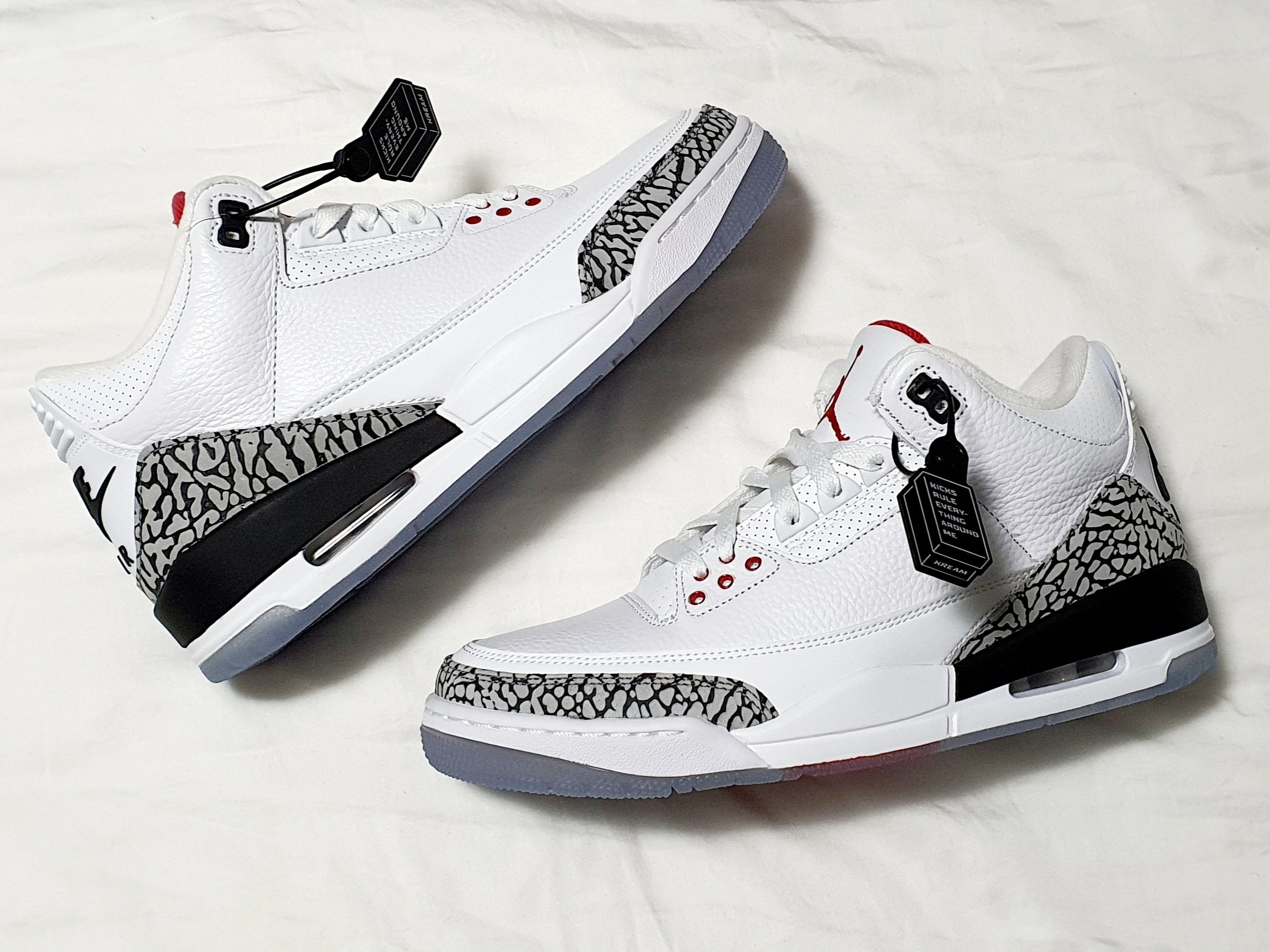 Jordan 3 Retro Free Throw Line White Cement 착용 스타일 - 2