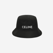 Celine Bucket Hat in Cotton Gabardine Ultra Black