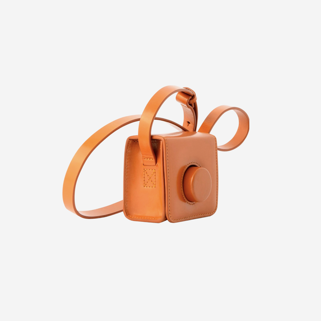 Lemaire Mini Camera Bag Vegetable-Tanned Leather Autumn Orange 상세 이미지 2